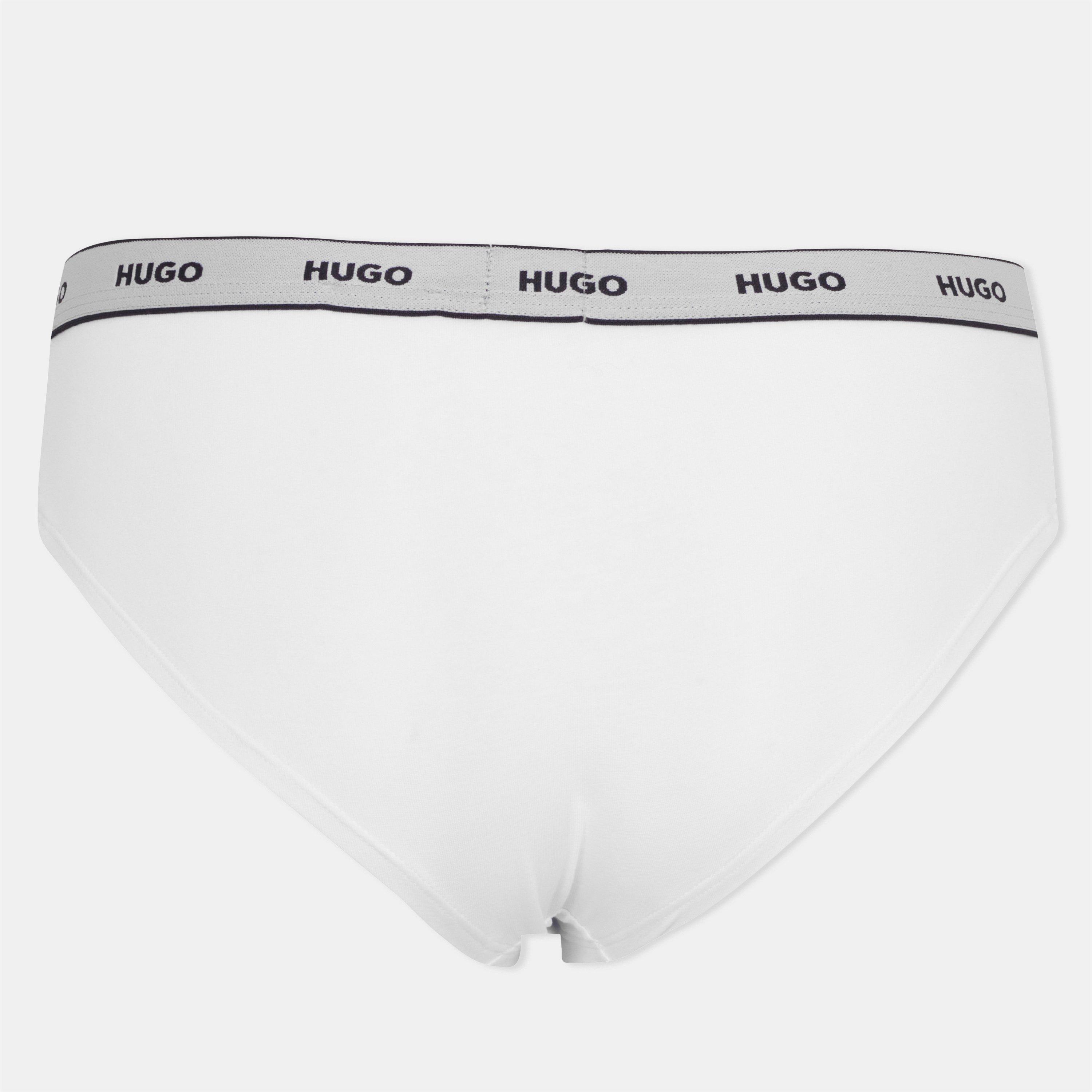 White 100 - Hugo - 3 Pack Striped Briefs - 2