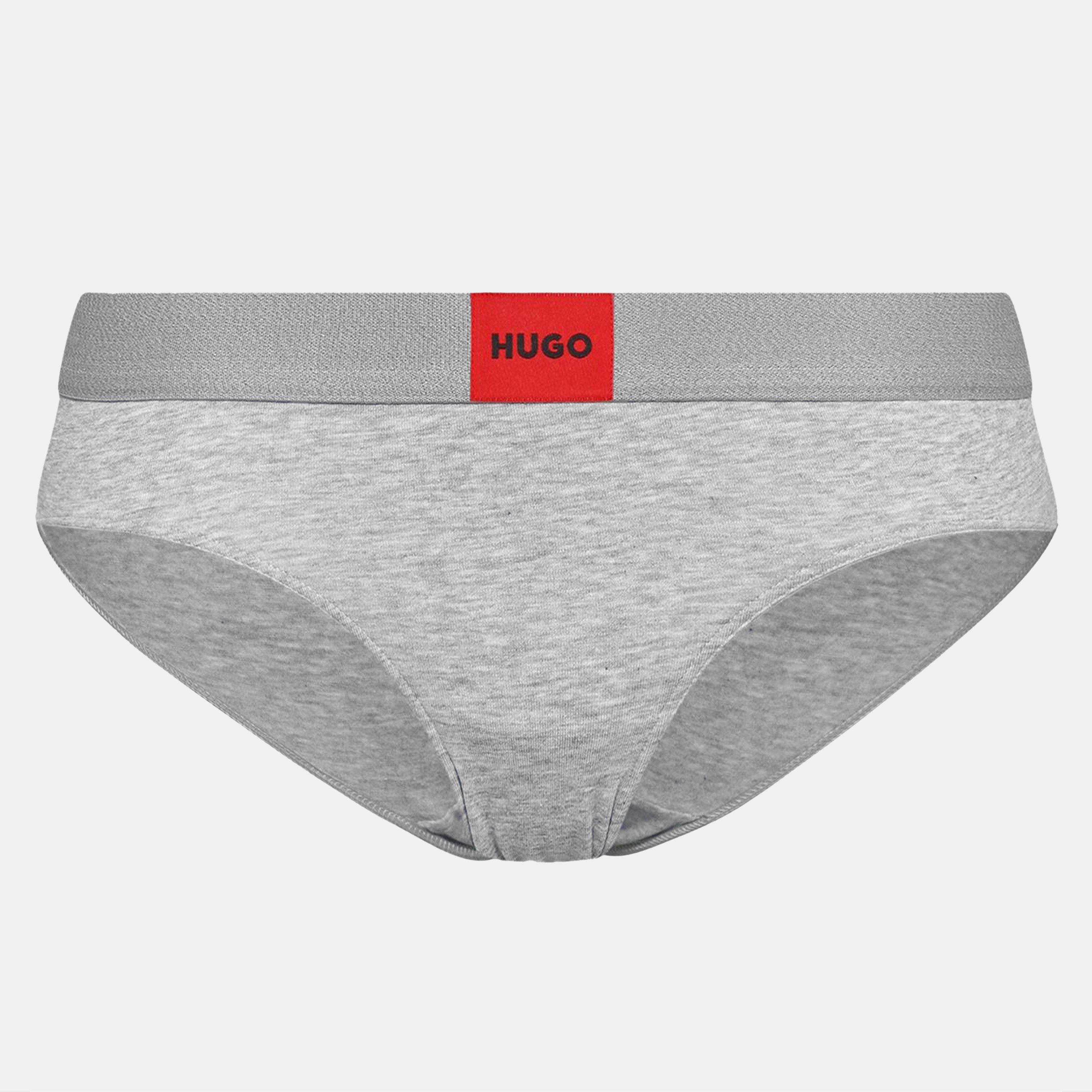 Medium Grey - Hugo - Womens Stretch Cotton Briefs - 1