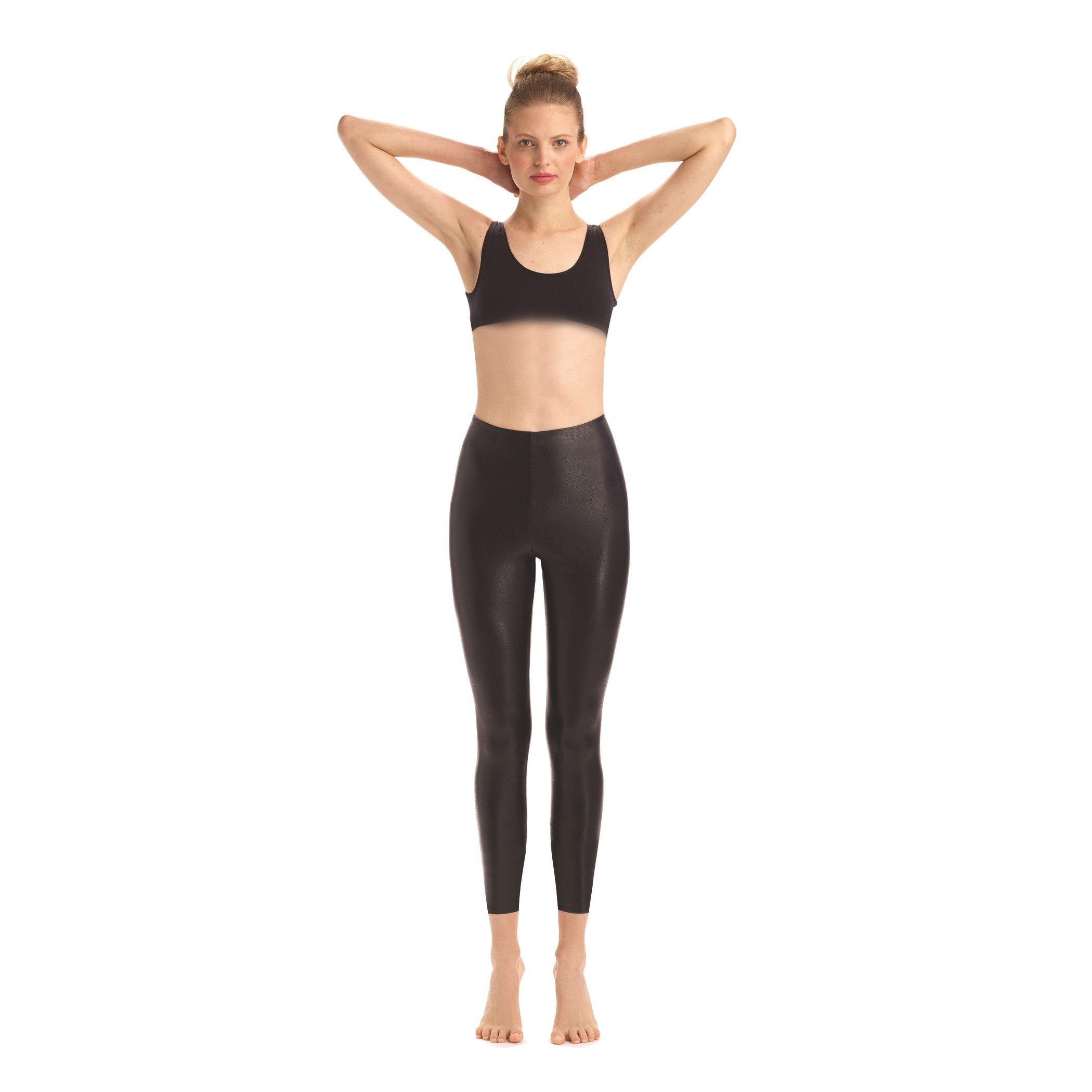 Commando Faux Leather 7/8 Leggings - Black - Size 14 (L)