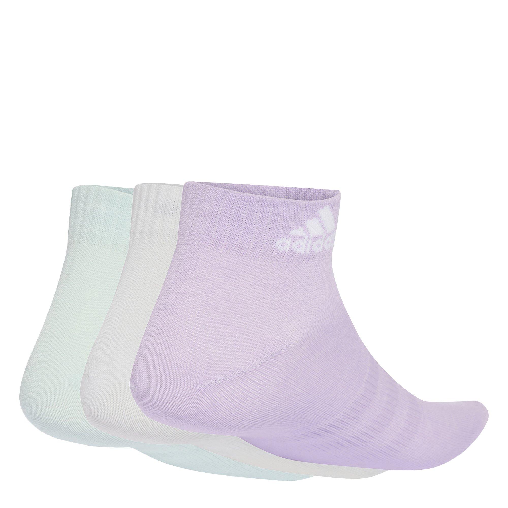 PowPlum/Wht - adidas - Adults Ankle Socks - 2