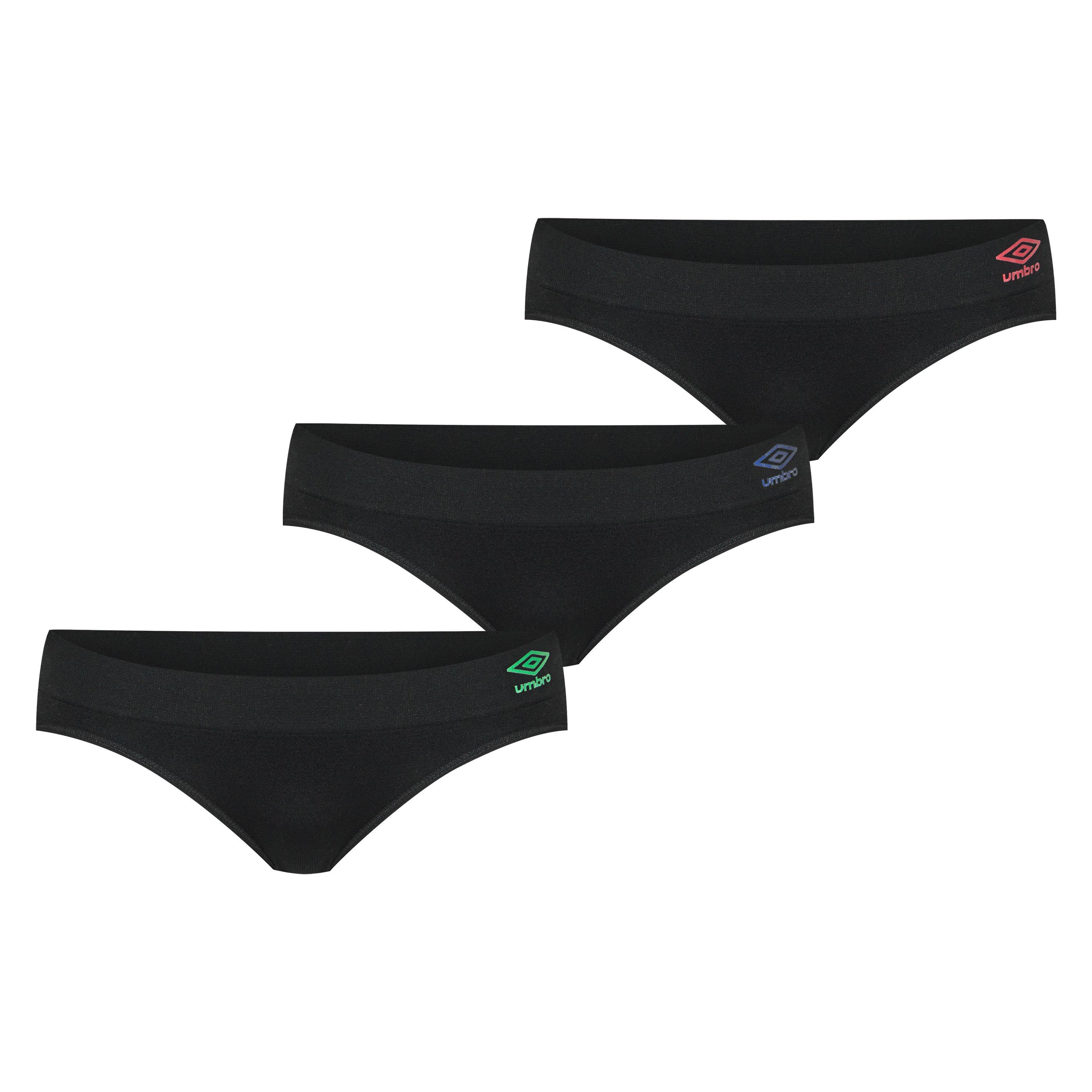 Crna - Umbro - Women's Seamless Hipster Brief Underwear - 1