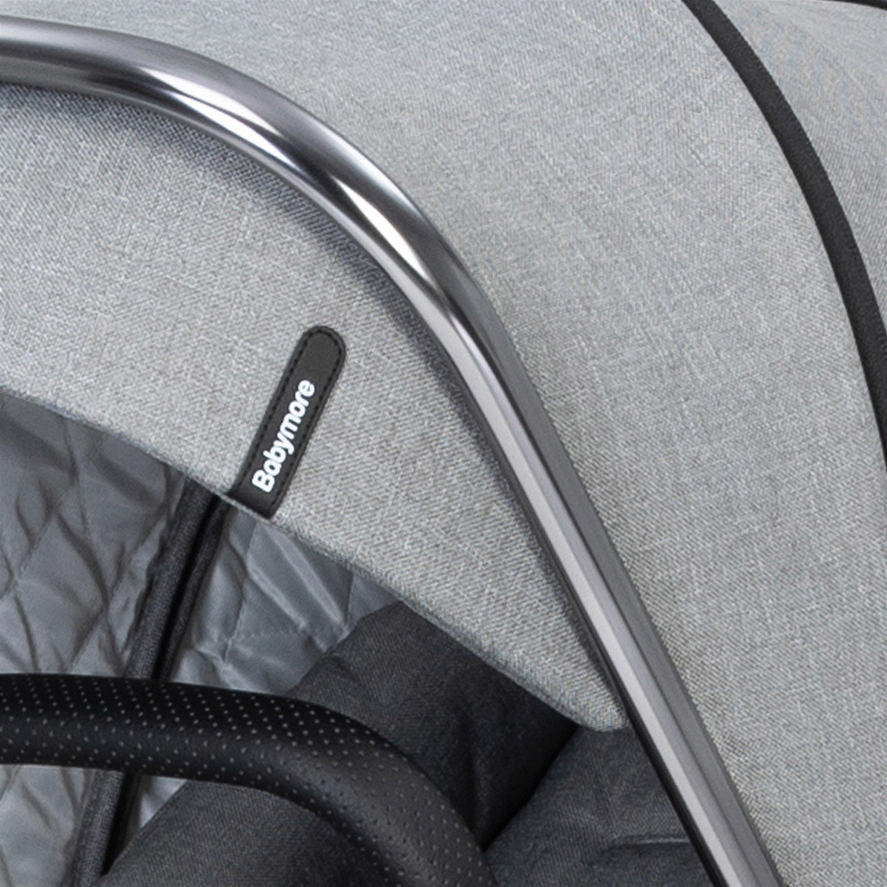 Pearl Grey - Babymore - Babymore Chia Pram Pushchair - Pearl Grey - 9