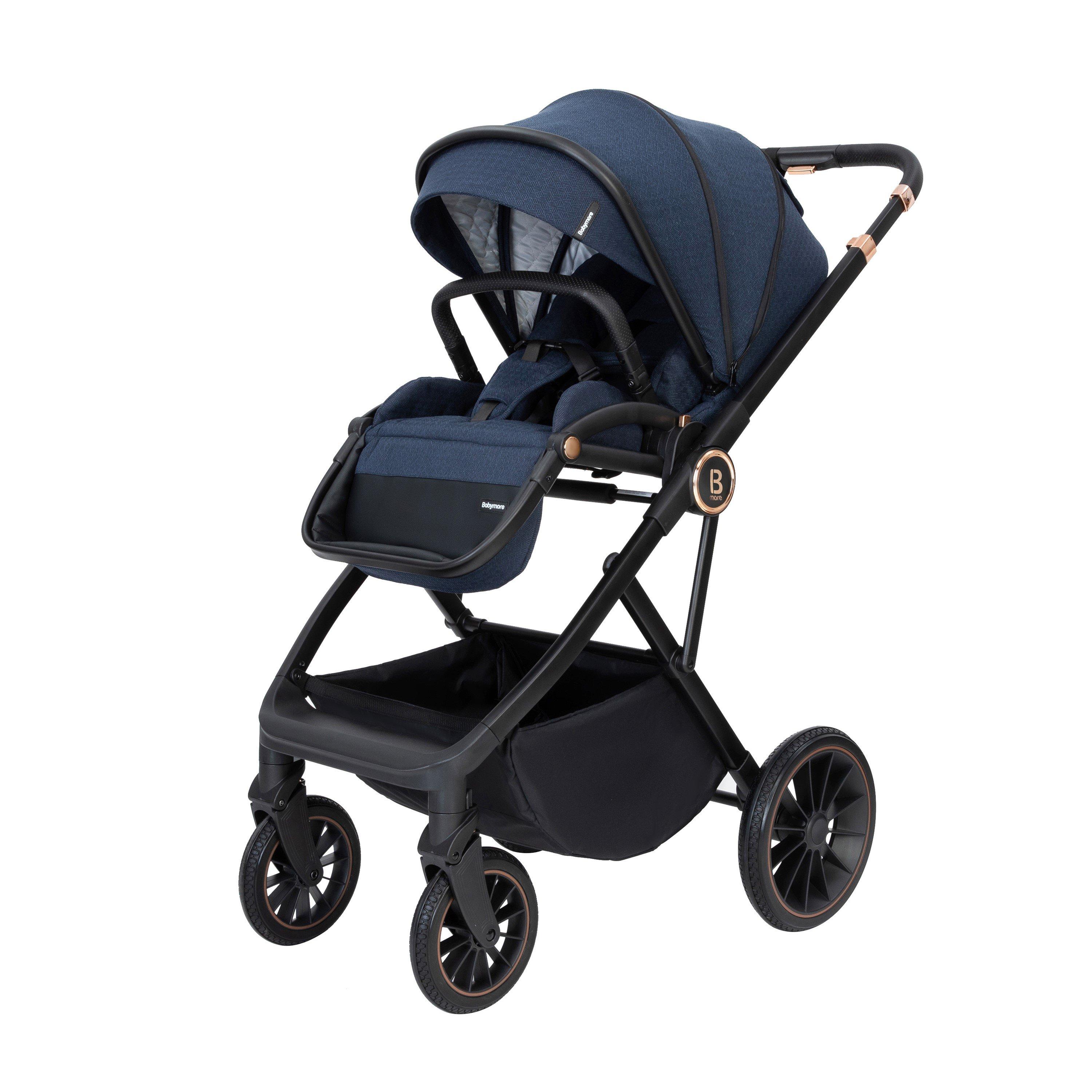 Midnight Blue - Babymore - Babymore Chia Pram Pushchair - Midnight Blue - 4