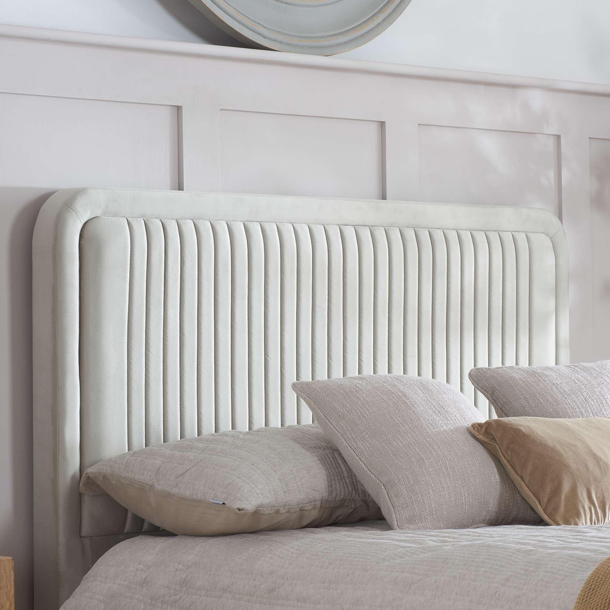 Warm Stone - Birlea - Agatha Warm Stone Velvet Bed - 2