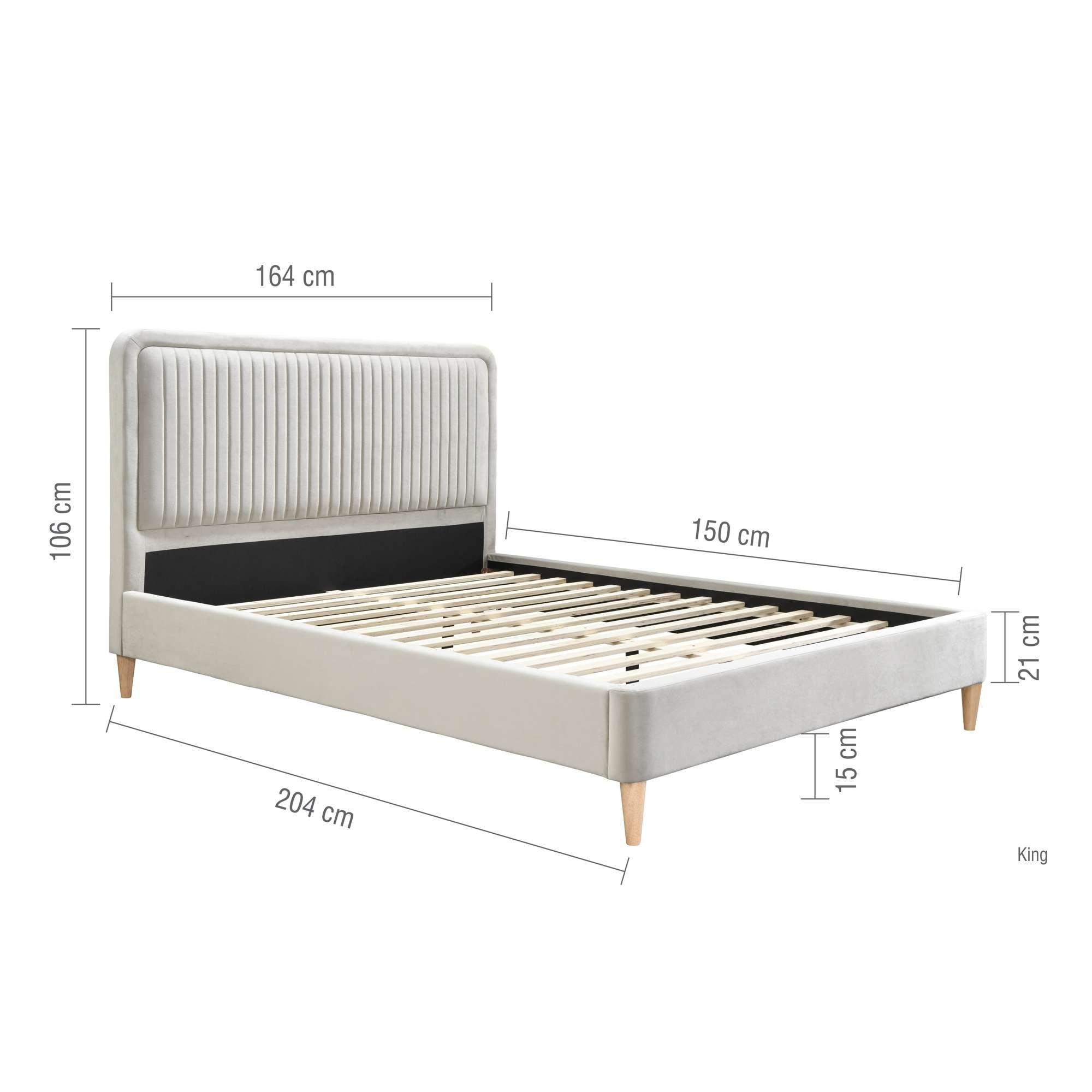 Warm Stone - Birlea - Agatha Warm Stone Velvet Bed - 14