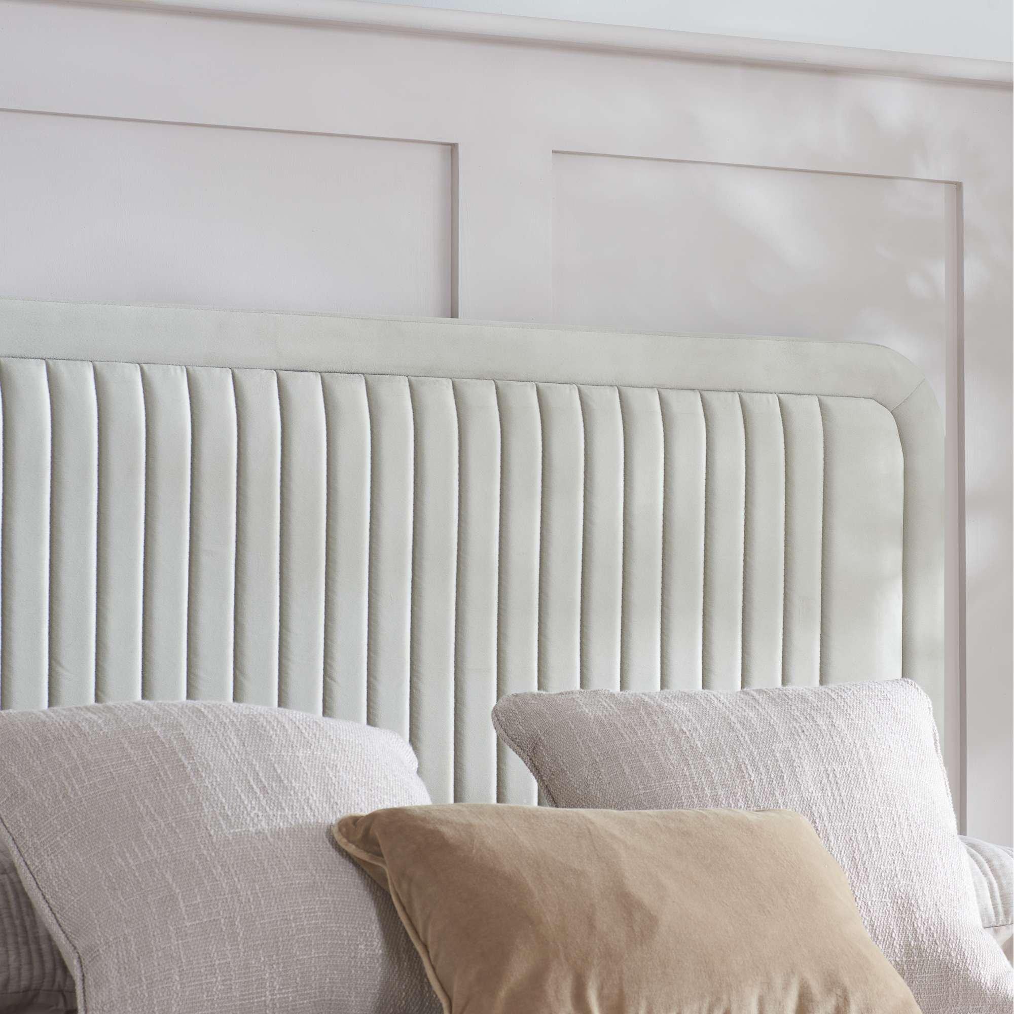 Warm Stone - Birlea - Agatha Warm Stone Velvet Bed - 4