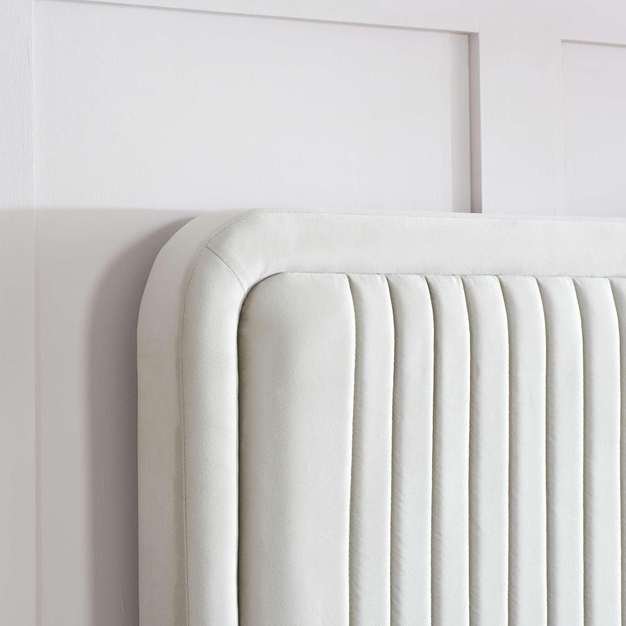 Warm Stone - Birlea - Agatha Warm Stone Velvet Bed - 5