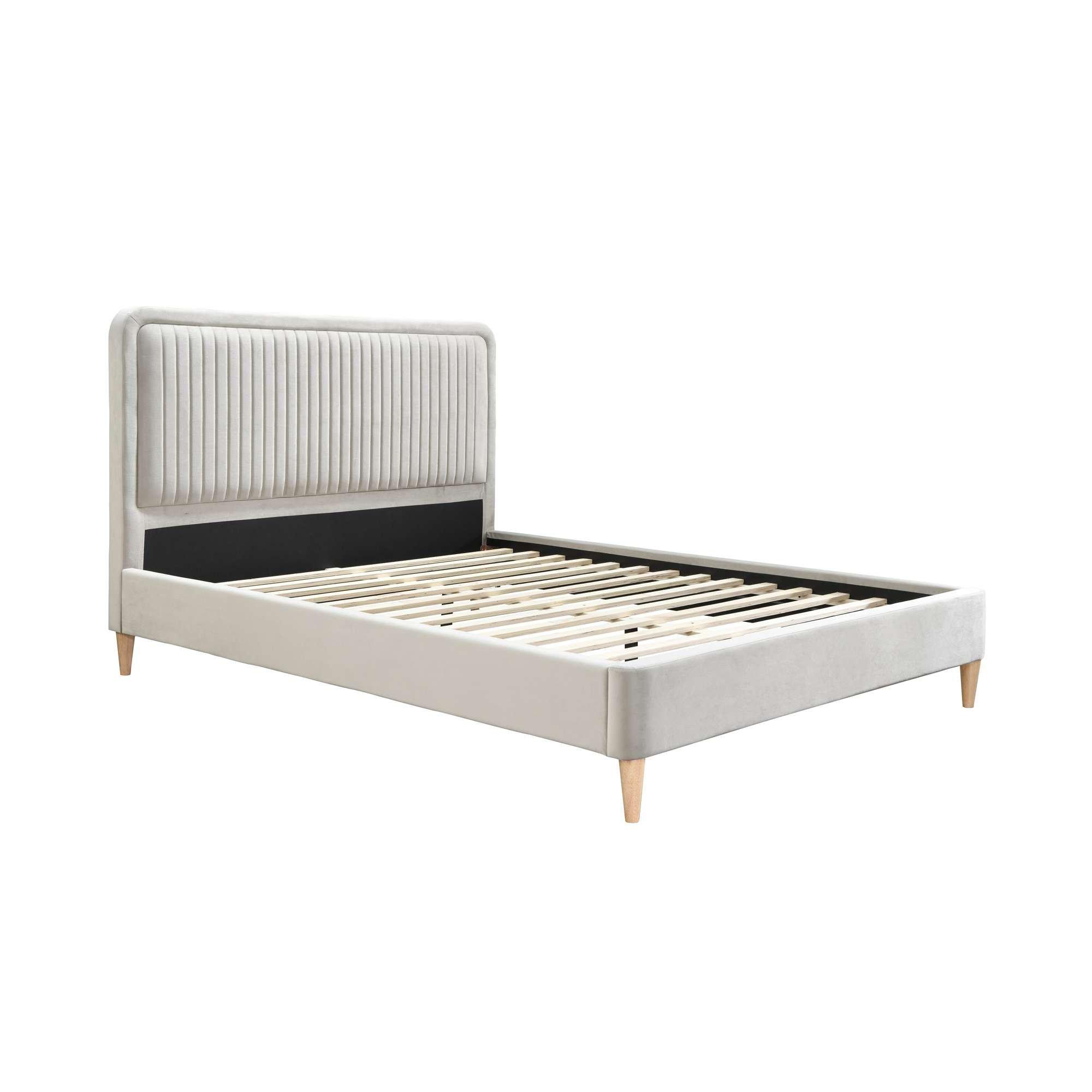 Warm Stone - Birlea - Agatha Warm Stone Velvet Bed - 10