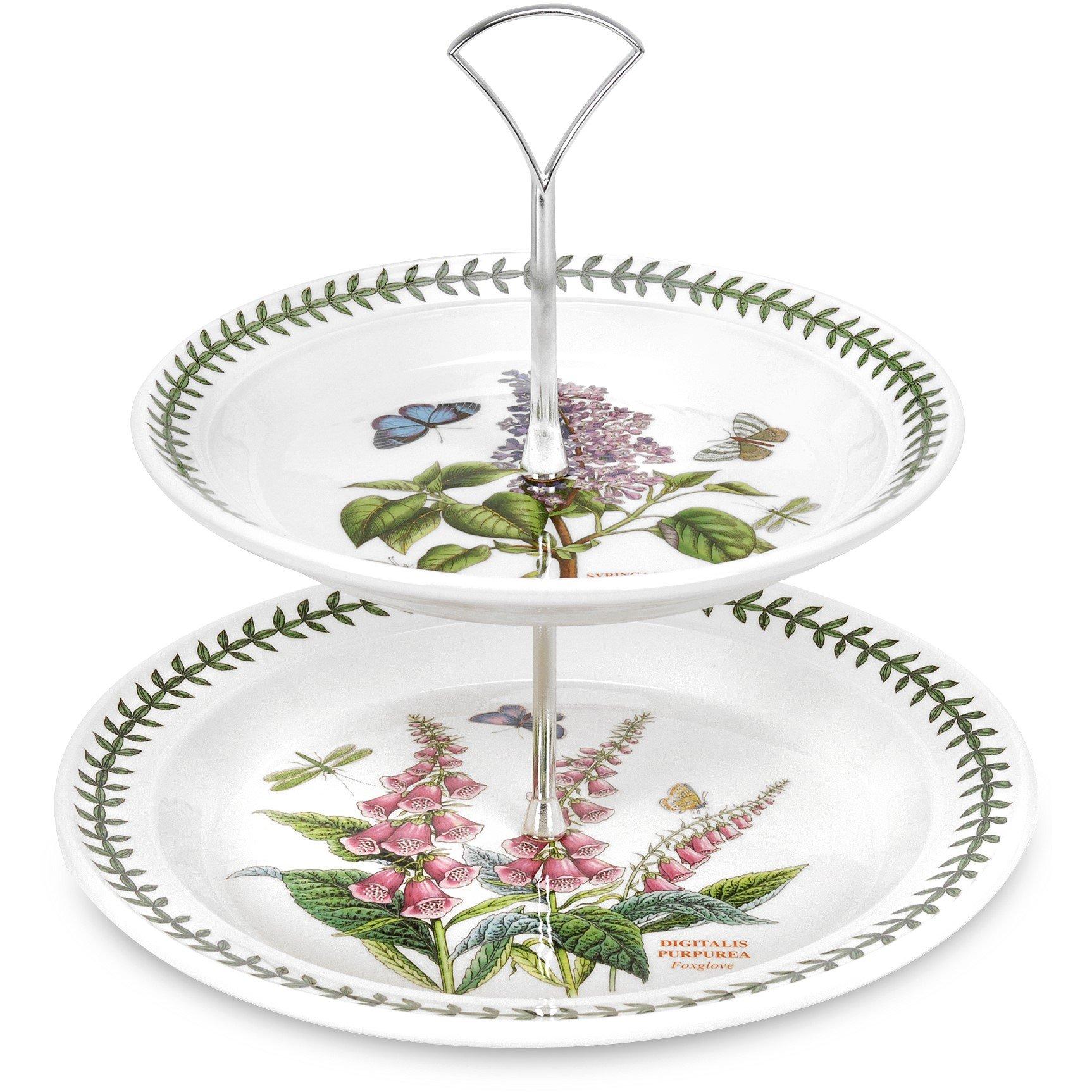 Portmeirion Botanic Garden  Botanic Garden 2-Tier Cake Stand - Neutral