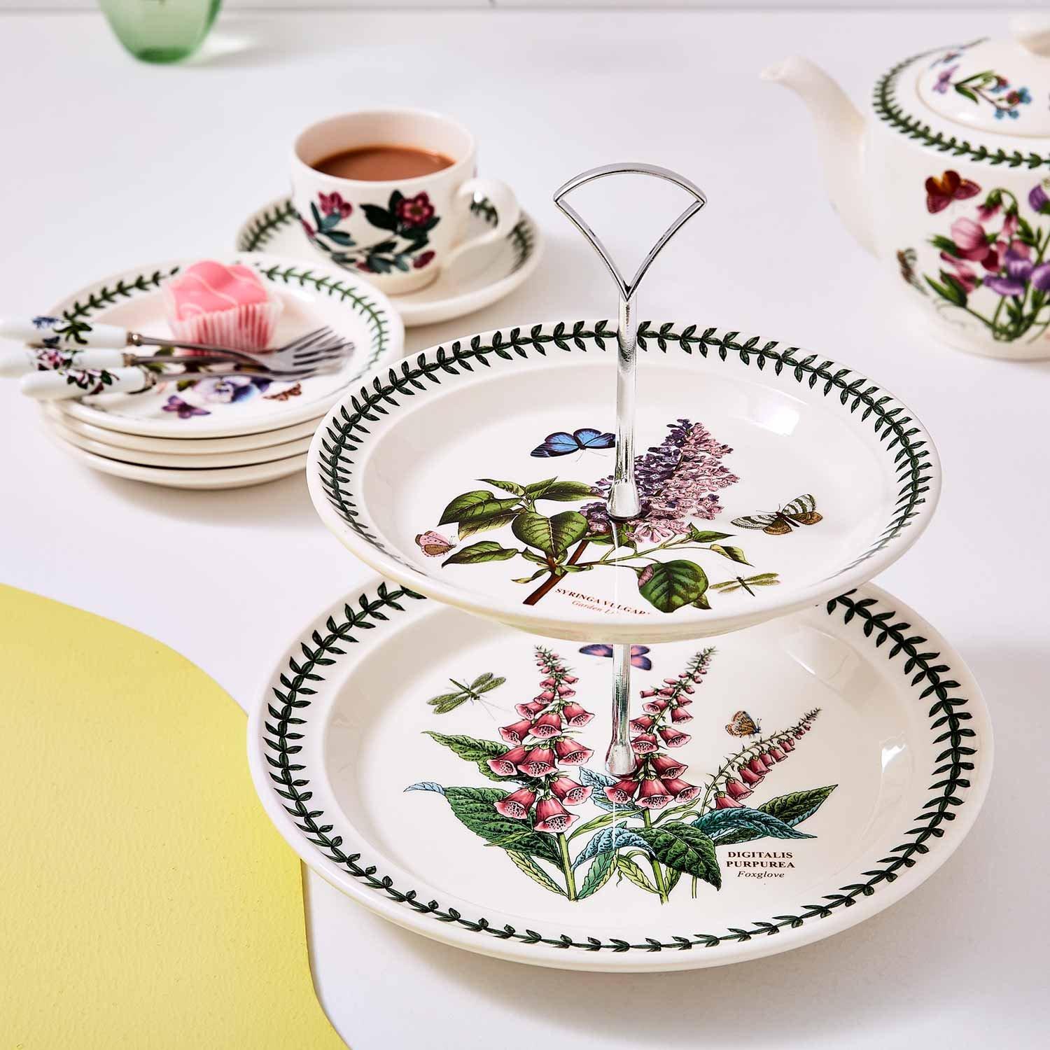 Neutral - Portmeirion Botanic Garden - Botanic Garden 2-Tier Cake Stand - 3