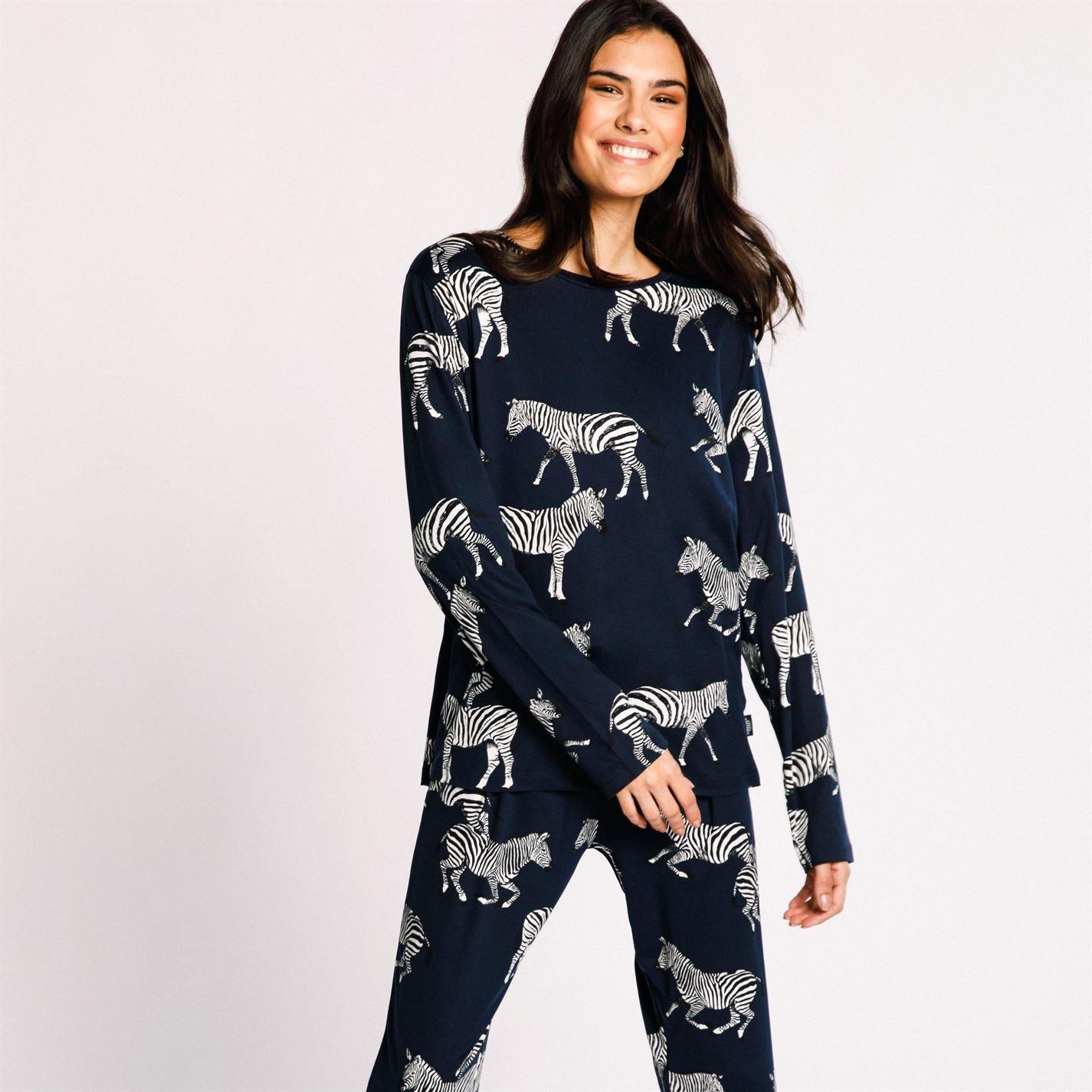 Zebra Navy - Chelsea Peers - Classic Pyjama Set - 3