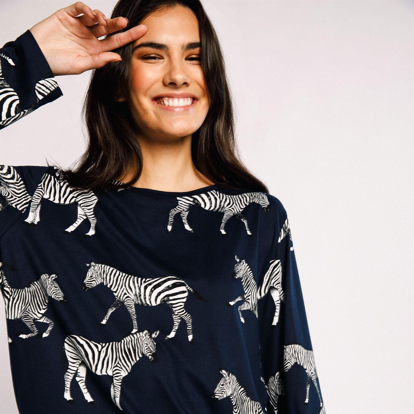 Zebra Navy - Chelsea Peers - Classic Pyjama Set - 7