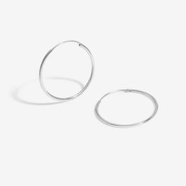 Simply Silver Sterling Silver 925 Polished Medium Sleeper Hoop E