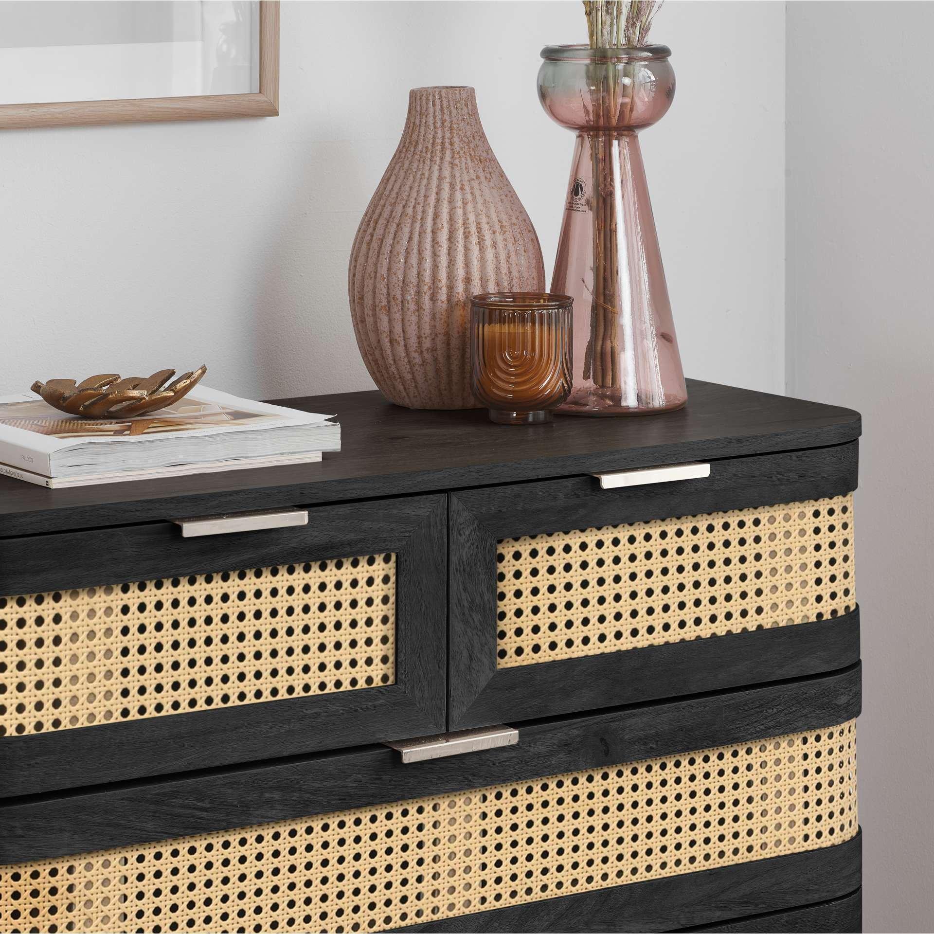 Black - Birlea - Noah 5 Drawer Chest - 3