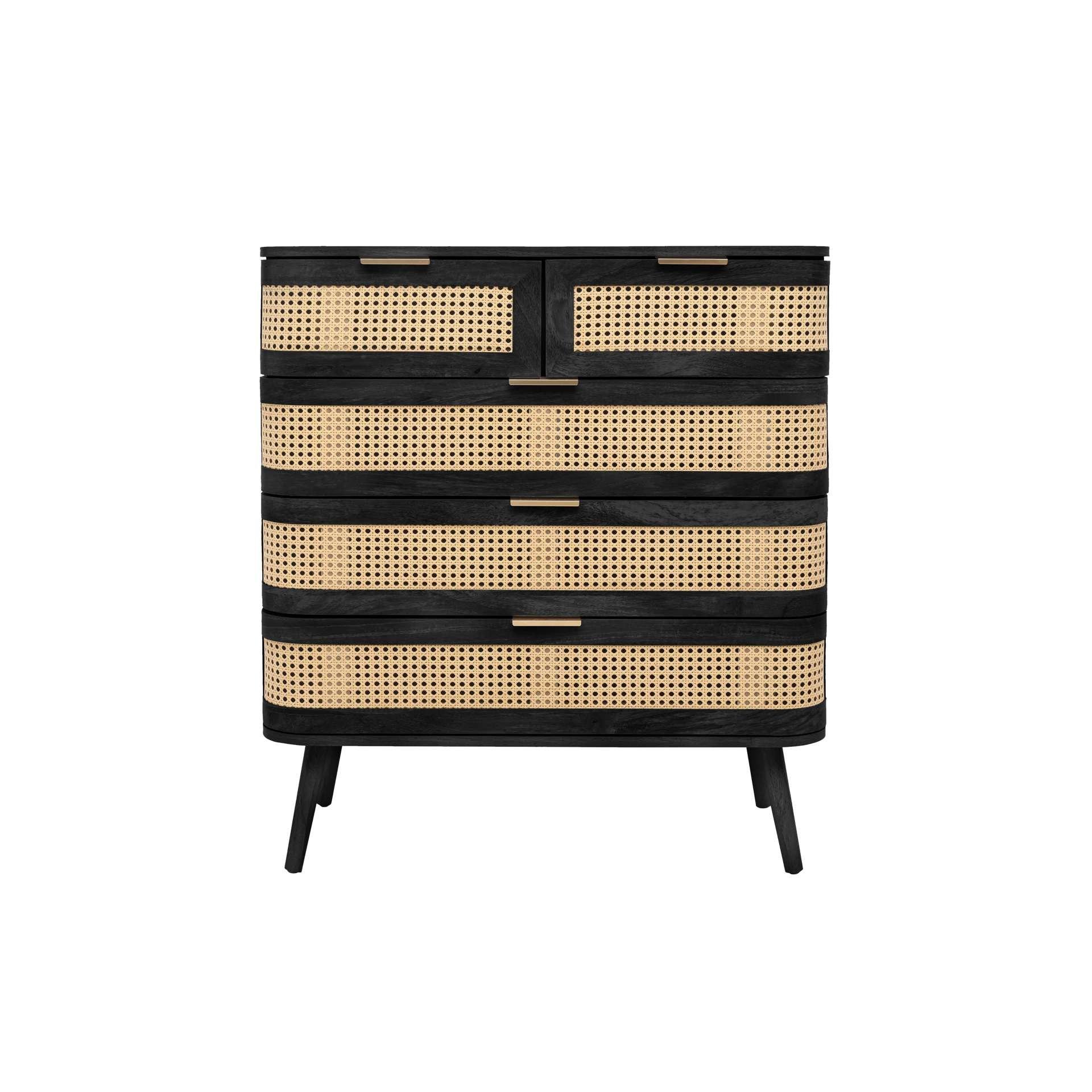 Black - Birlea - Noah 5 Drawer Chest - 9