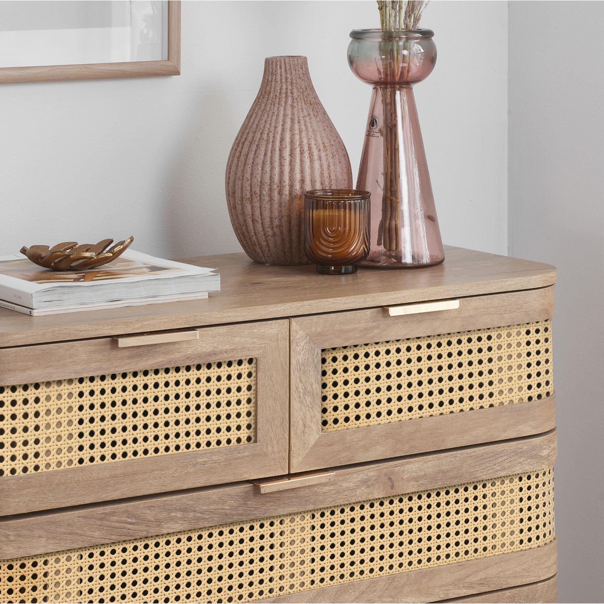 Oak - Birlea - Noah 5 Drawer Chest - 2