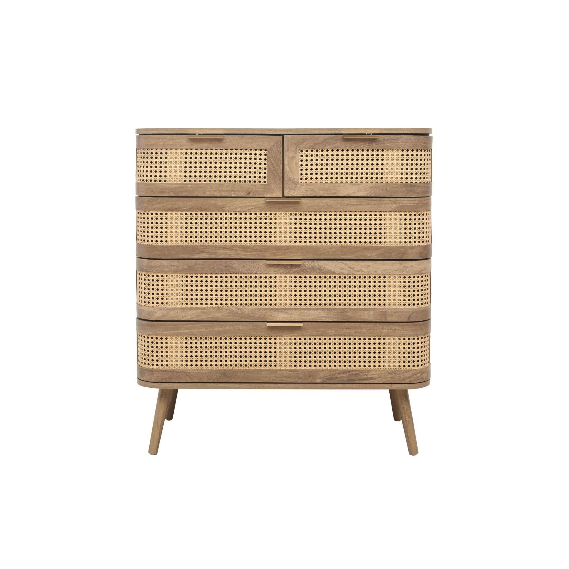 Oak - Birlea - Noah 5 Drawer Chest - 9