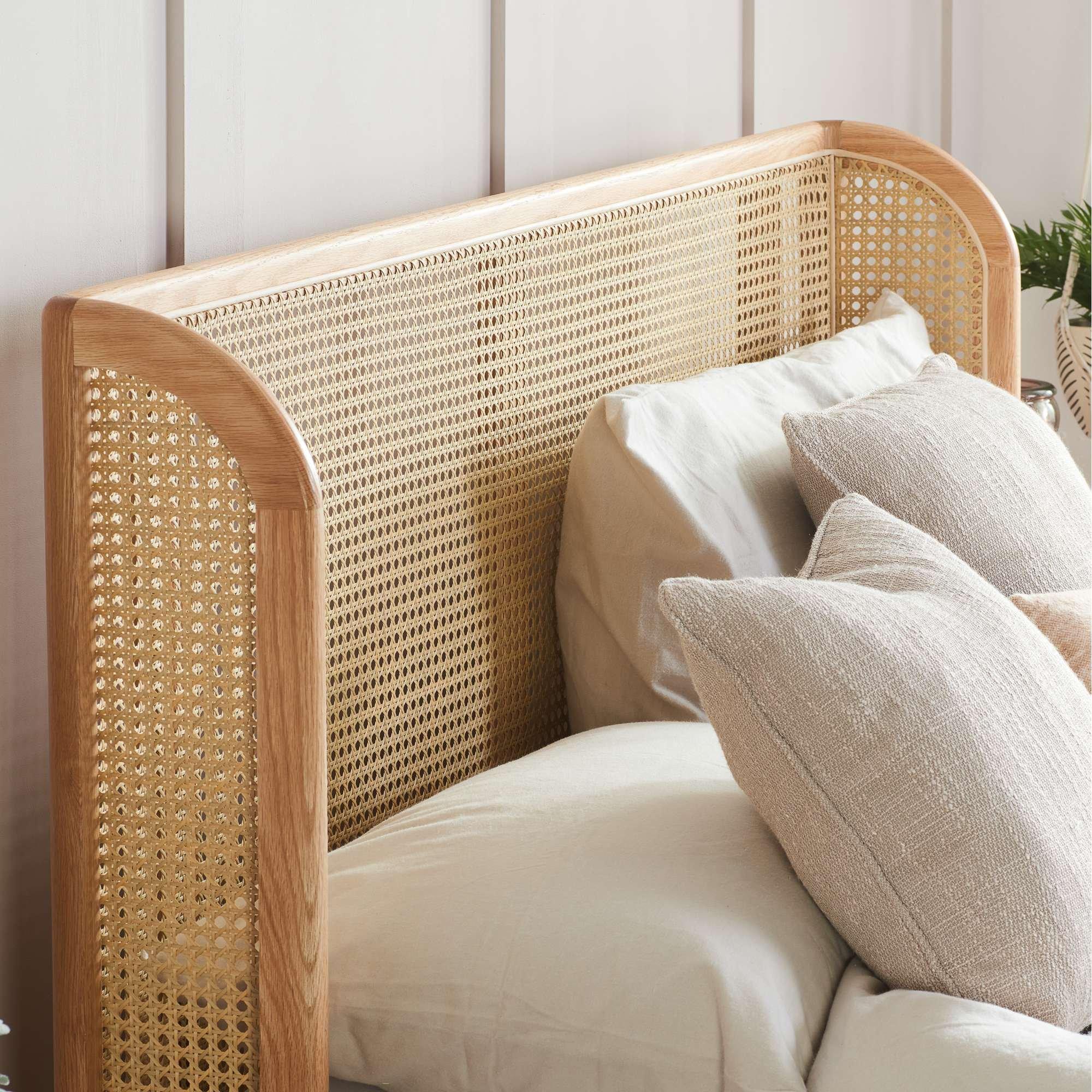 Oak - Birlea - Astrid Rattan Bed - 4