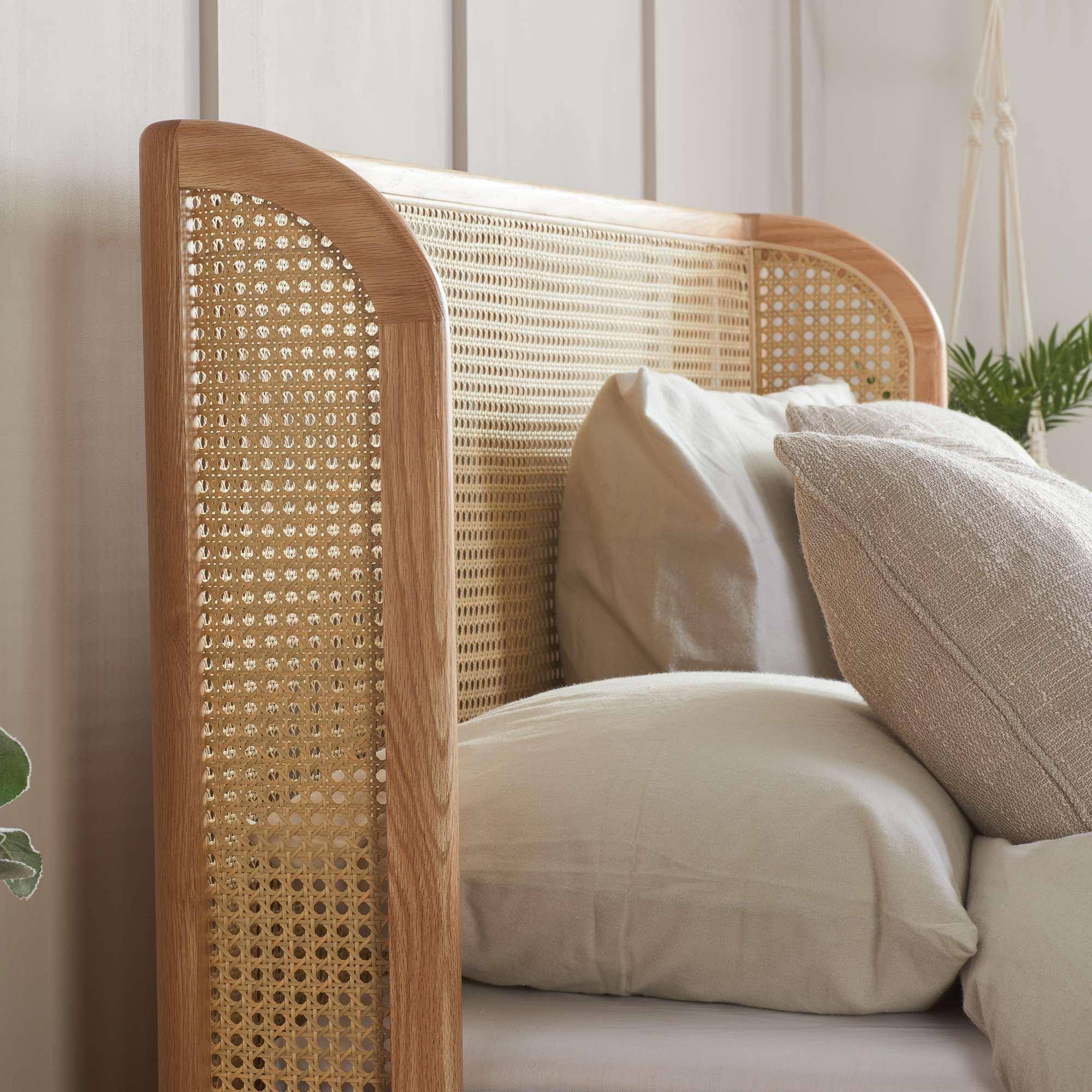 Oak - Birlea - Astrid Rattan Bed - 5