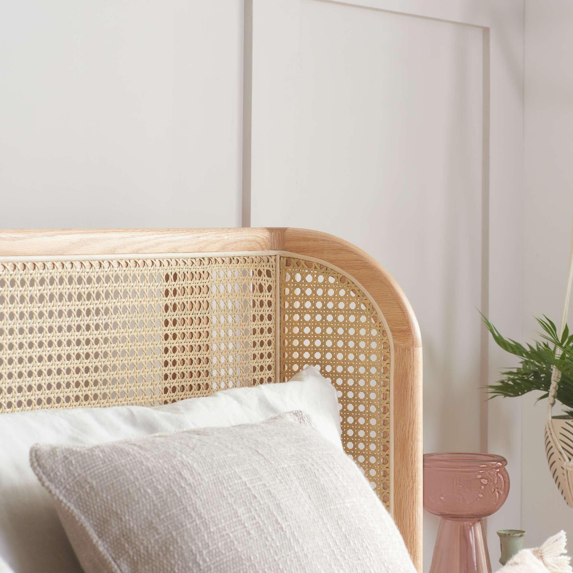 Oak - Birlea - Astrid Rattan Bed - 6