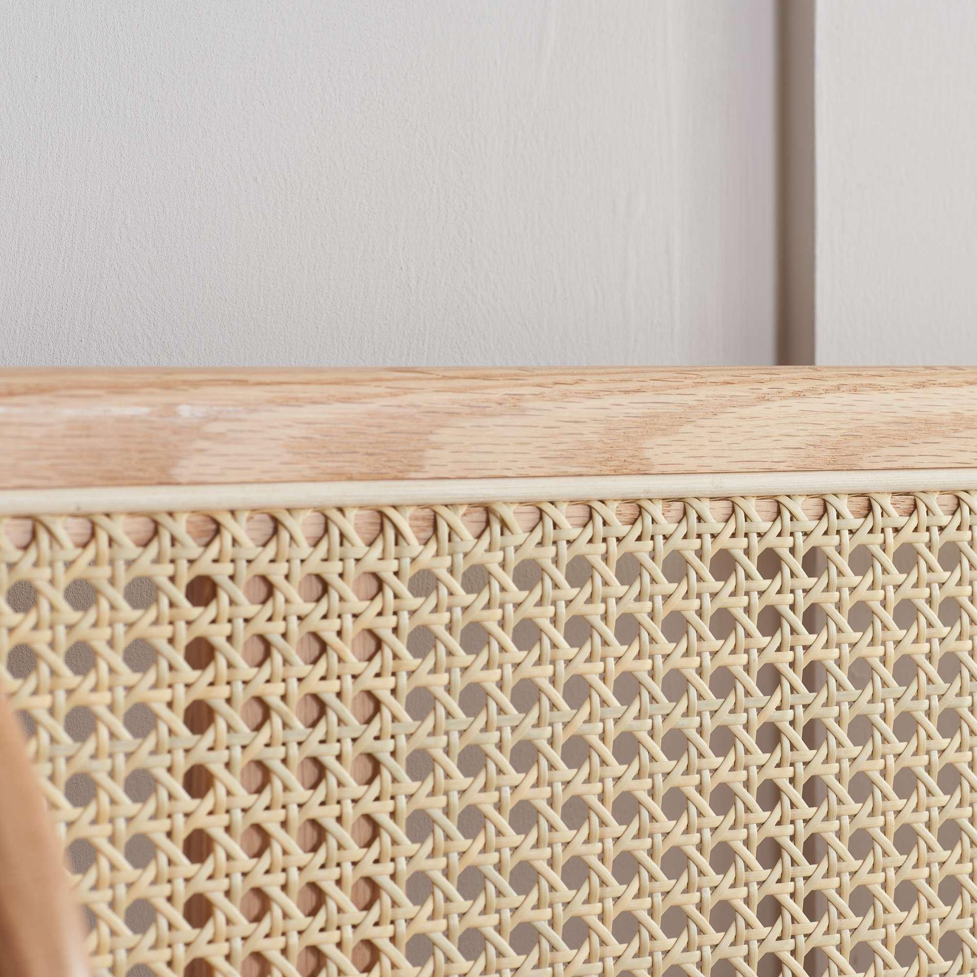 Oak - Birlea - Astrid Rattan Bed - 8