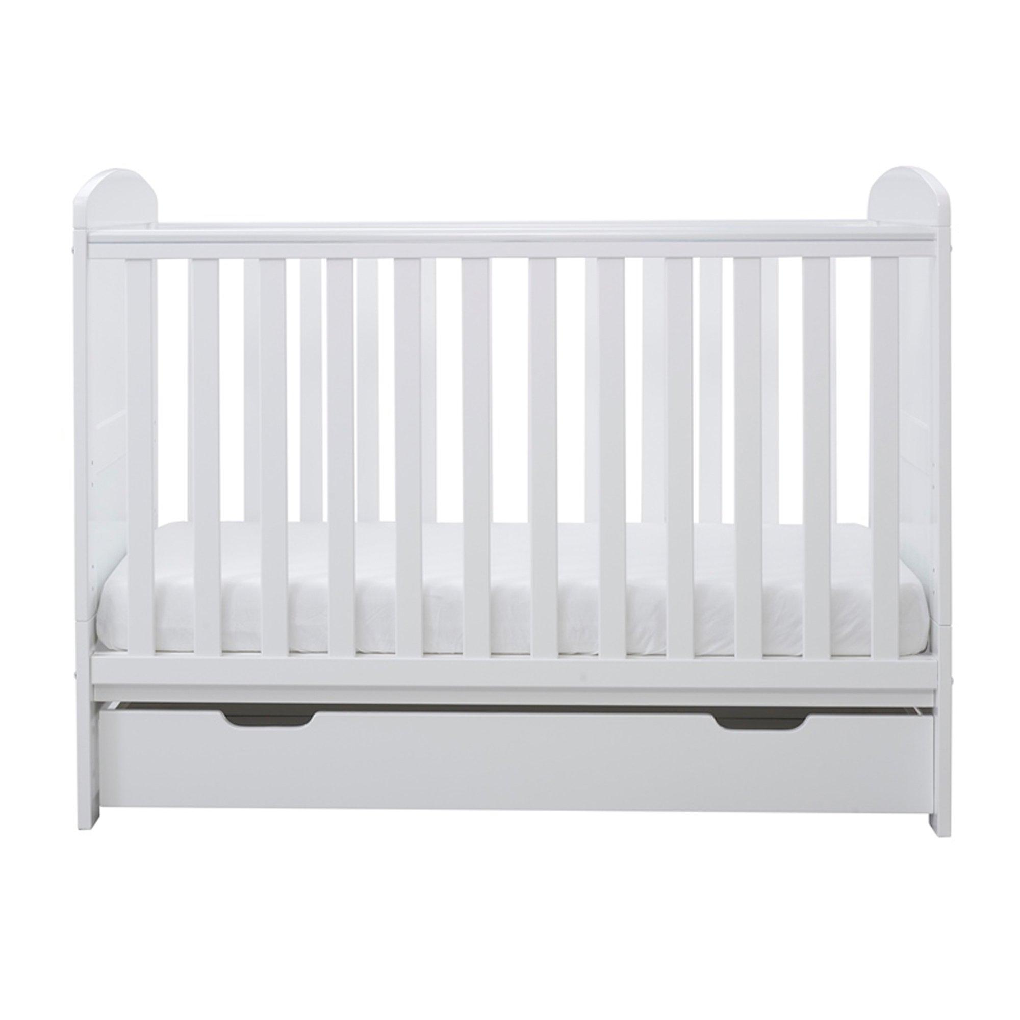 White - Ickle Bubba - Coleby Mini Cot Bed Under Drawer&Premium Mattress - 6