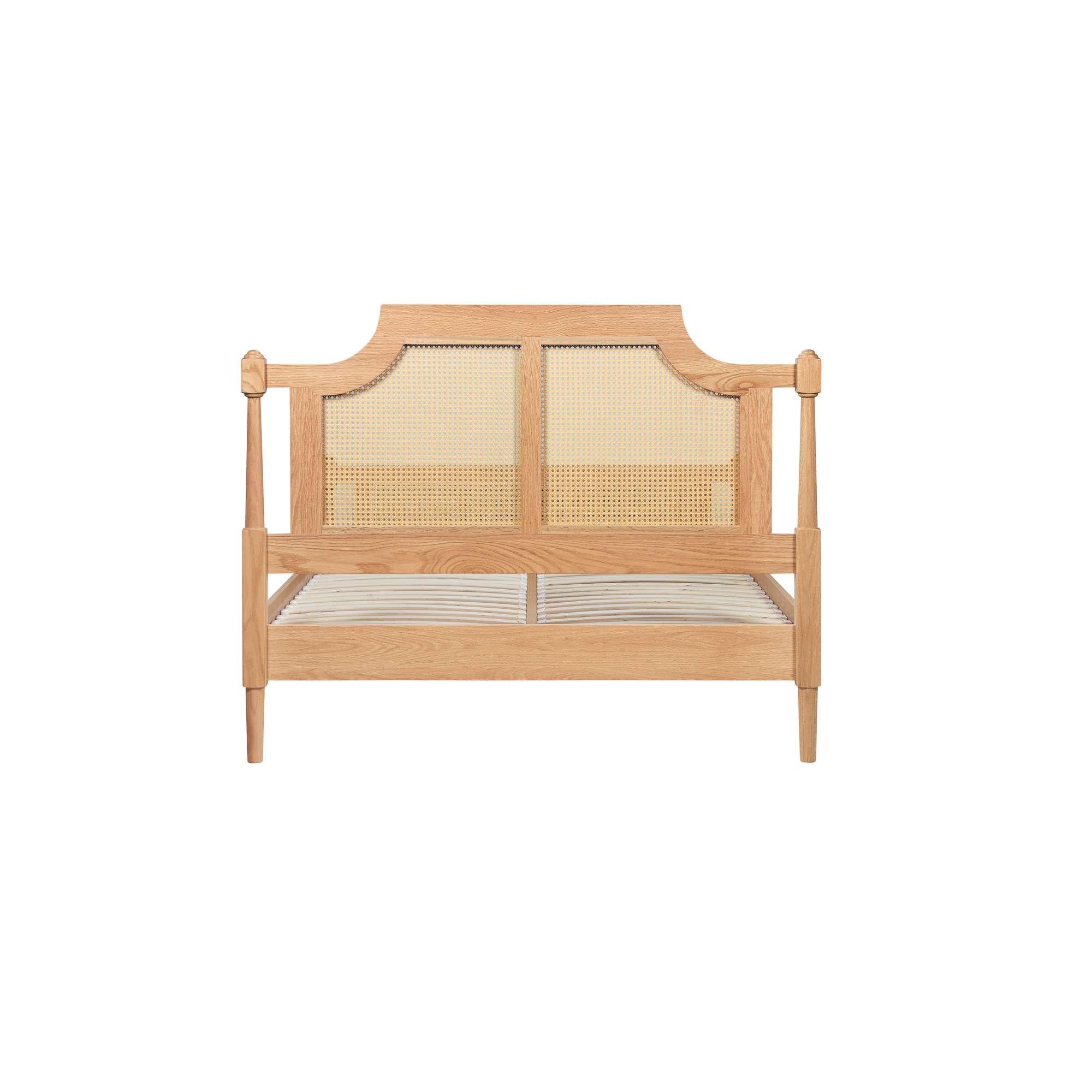 Oak - Birlea - Geneva Rattan Bed - 11