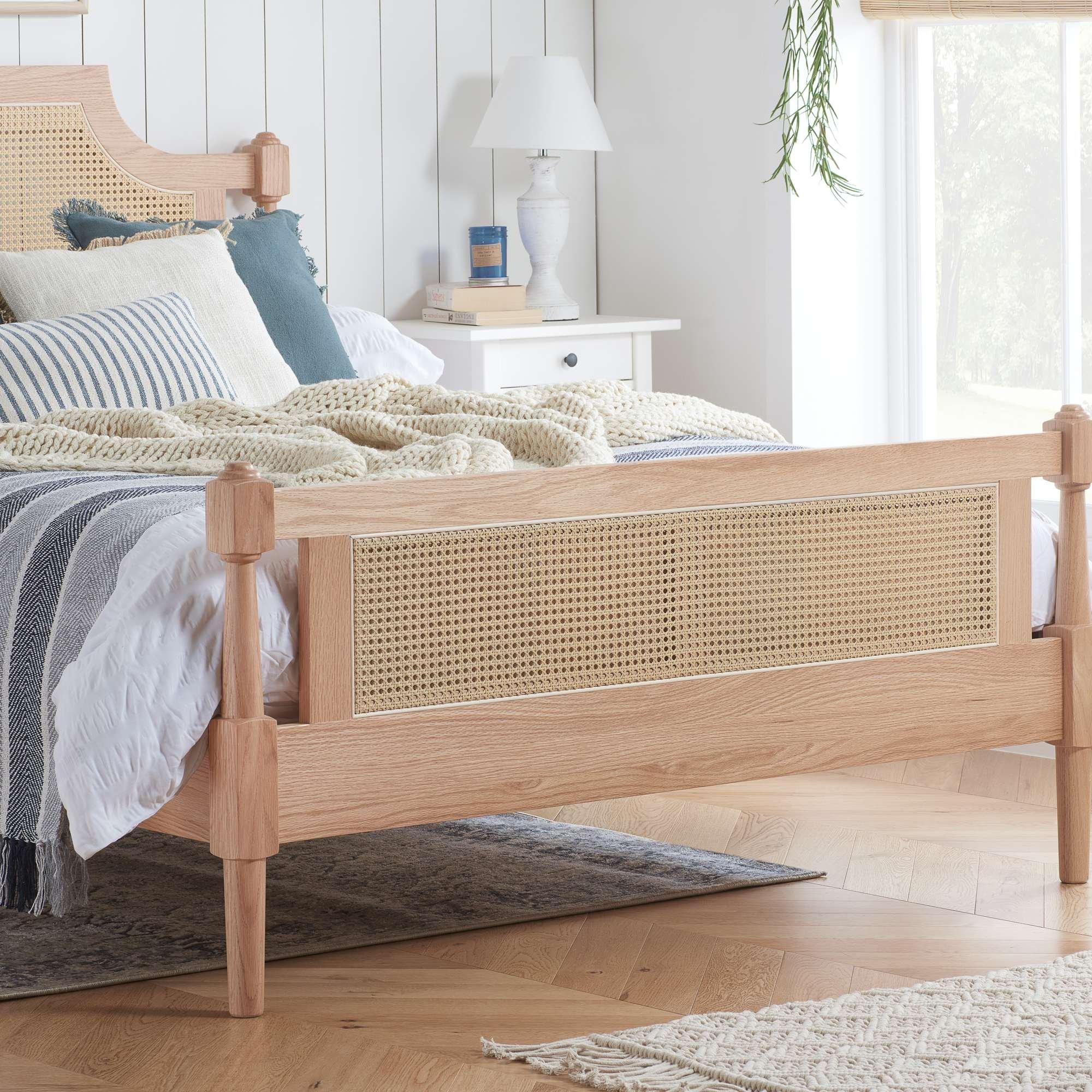Oak - Birlea - Geneva Rattan Bed - 5