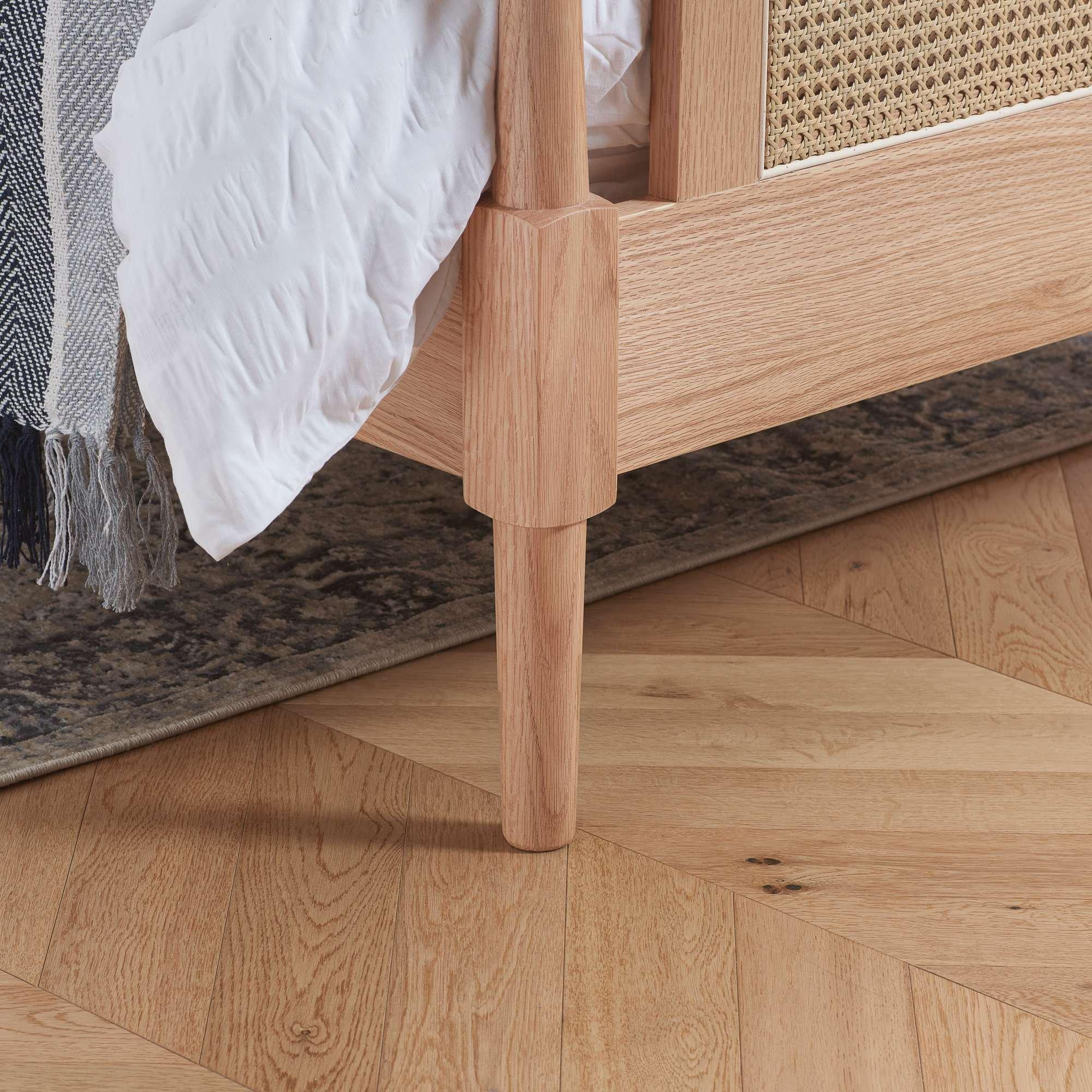 Oak - Birlea - Geneva Rattan Bed - 7