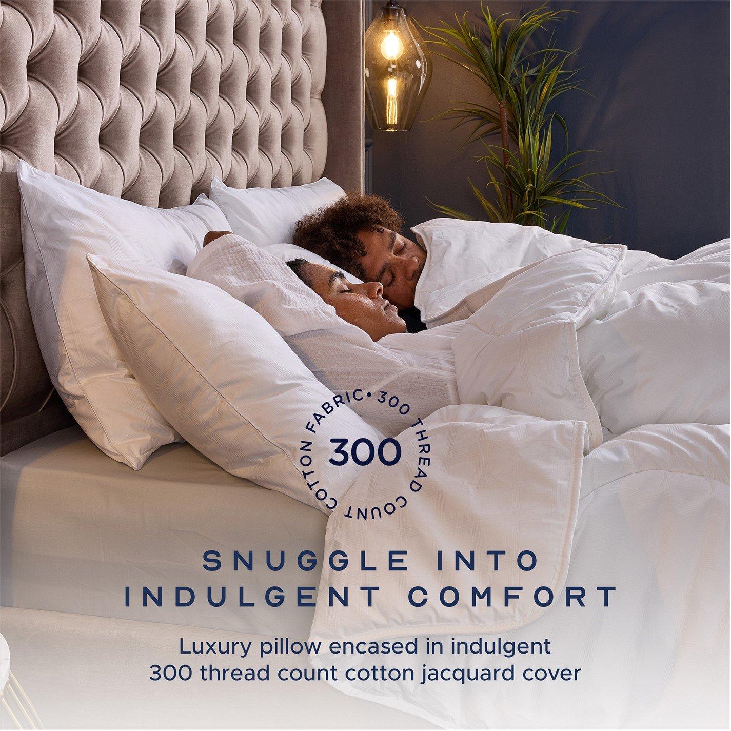 White - Snuggledown - Clusterdown Medium Support Pillow - 3