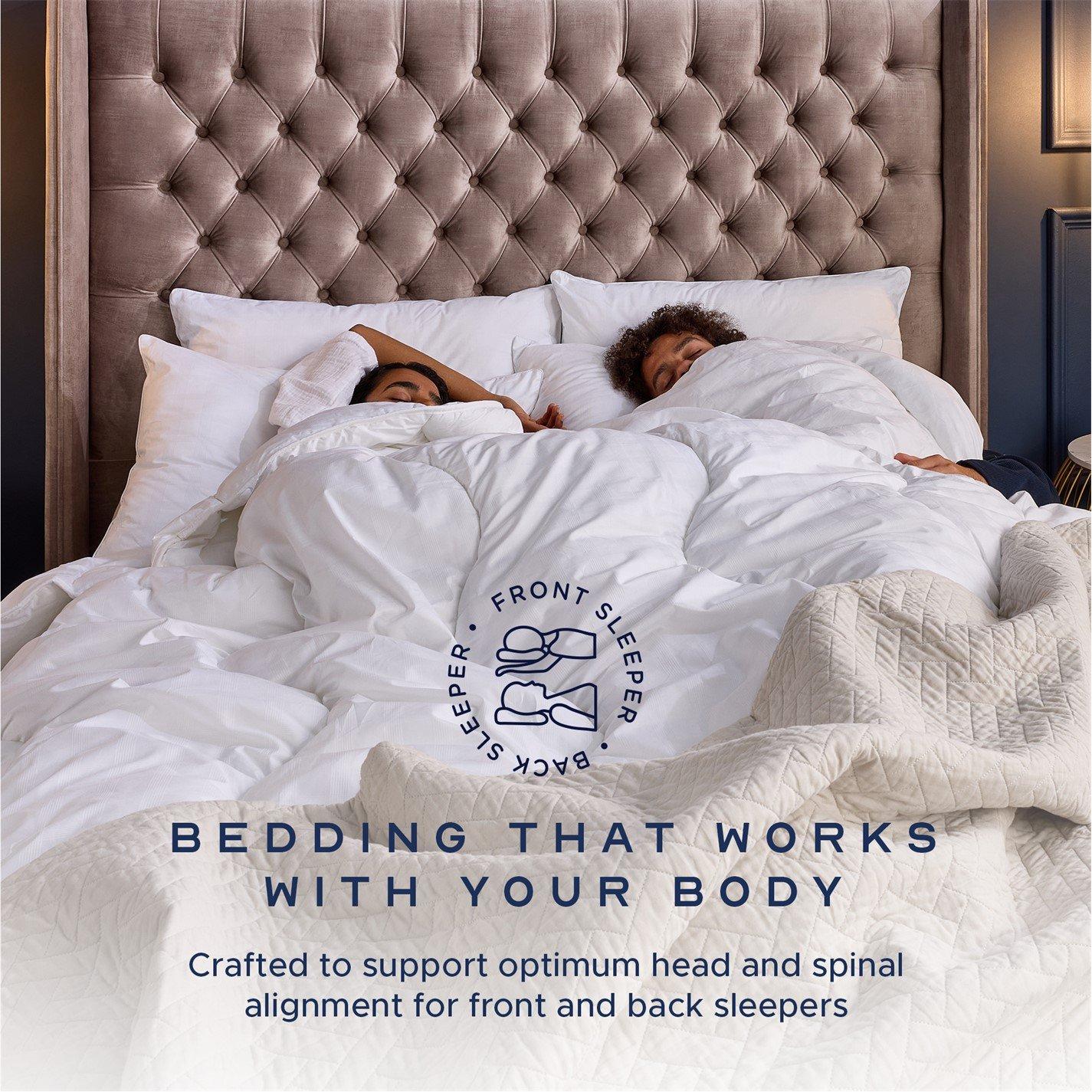 White - Snuggledown - Clusterdown Medium Support Pillow - 4