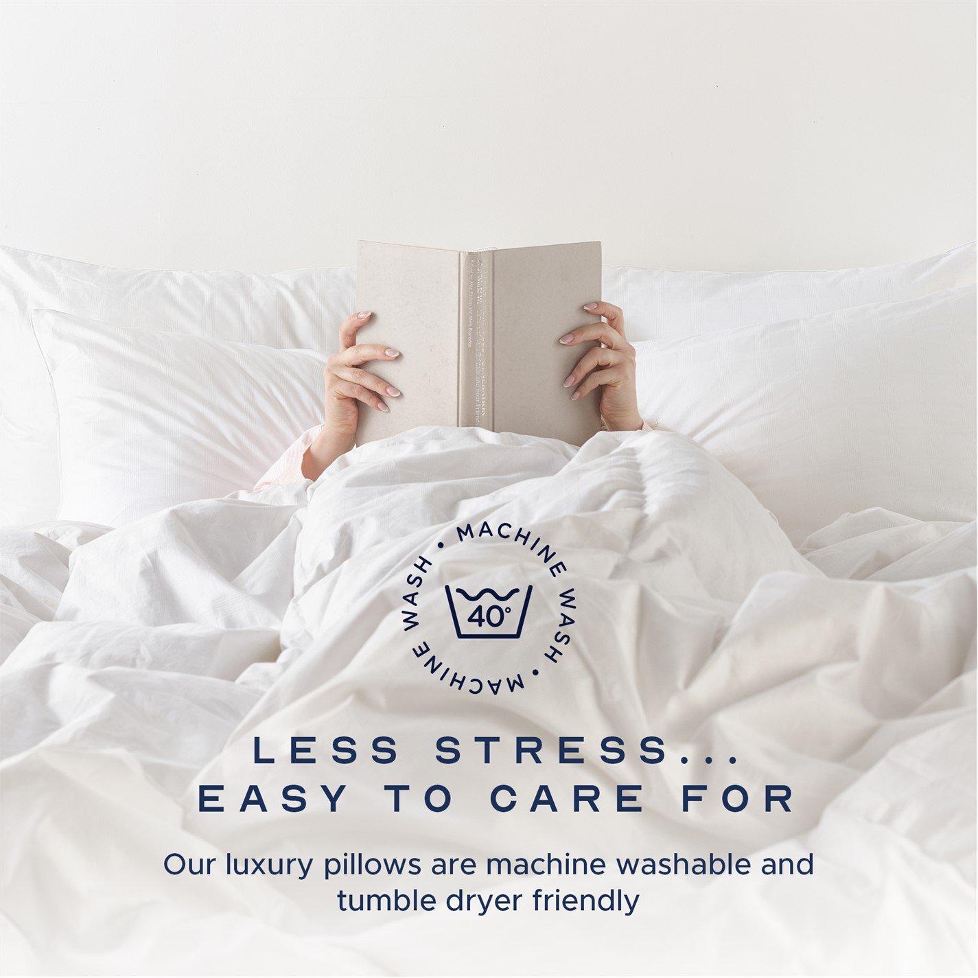 White - Snuggledown - Clusterdown Medium Support Pillow - 8