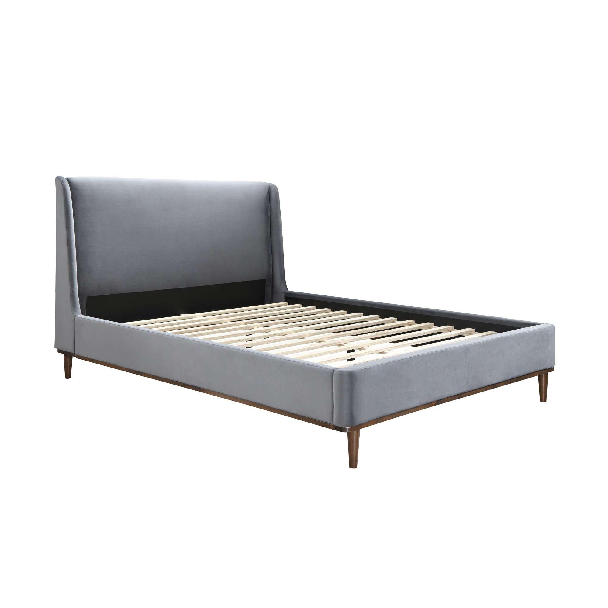 Grey - Birlea - Lincoln Grey Velvet Bed - 6