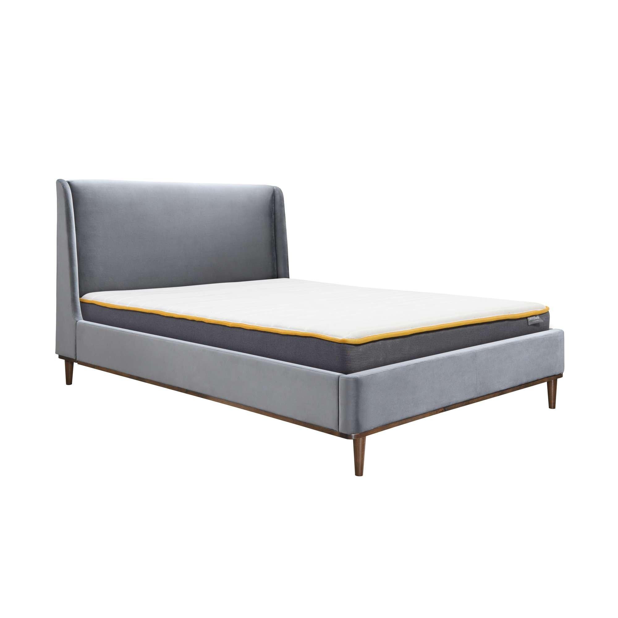 Grey - Birlea - Lincoln Grey Velvet Bed - 7