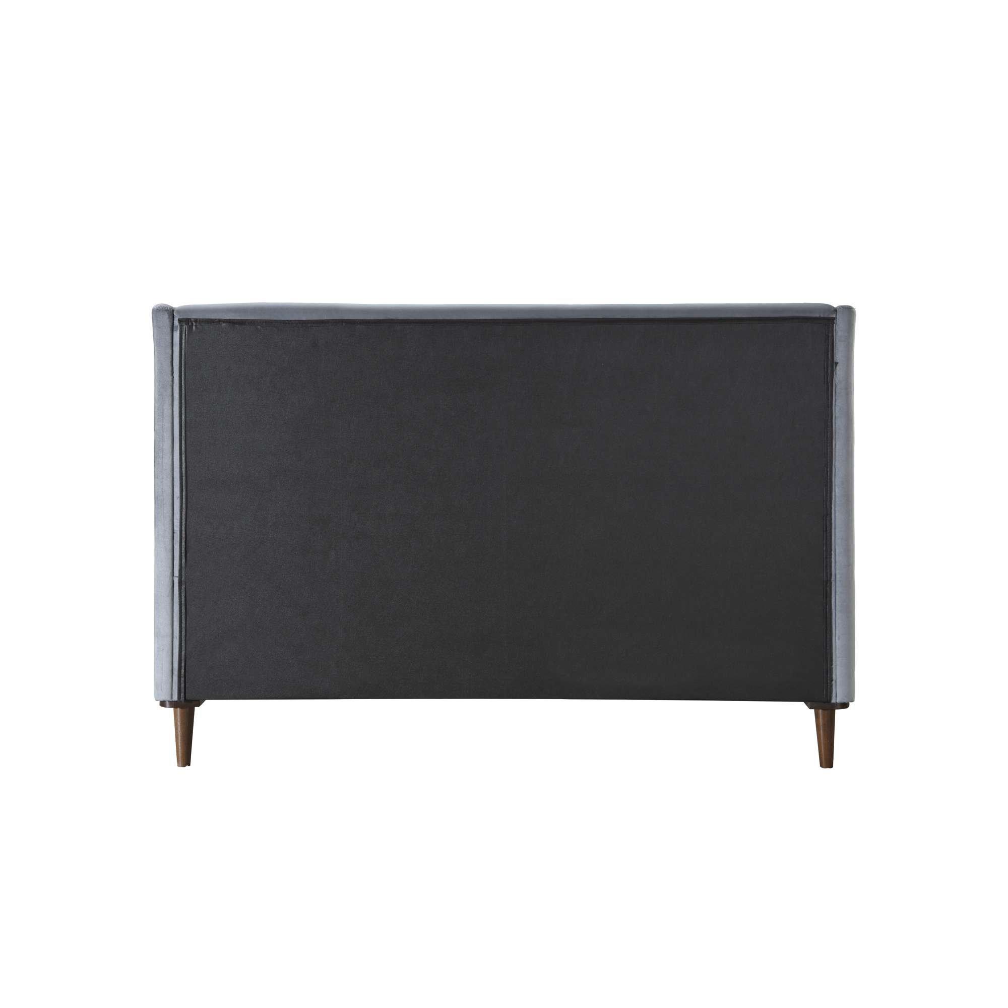 Grey - Birlea - Lincoln Grey Velvet Bed - 8