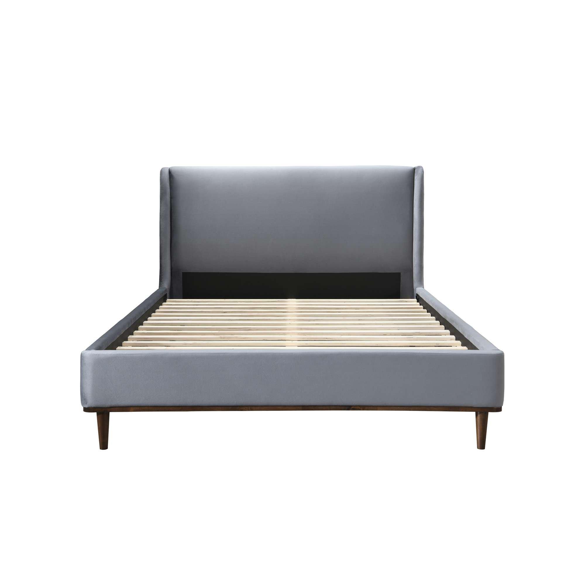 Grey - Birlea - Lincoln Grey Velvet Bed - 9