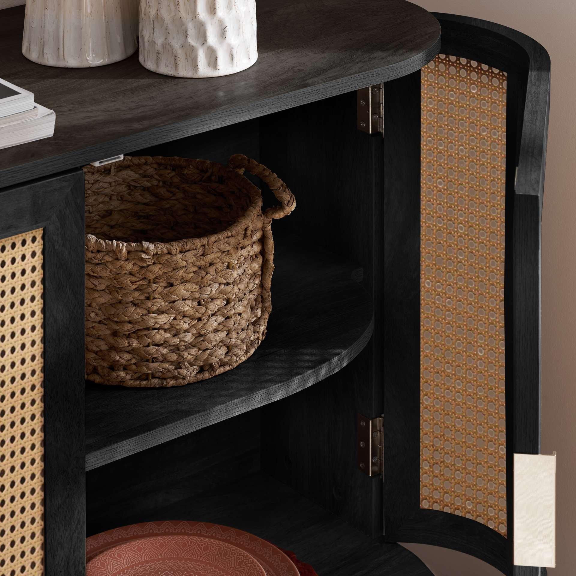 Black - Birlea - Noah 3 Door Sideboard - 6