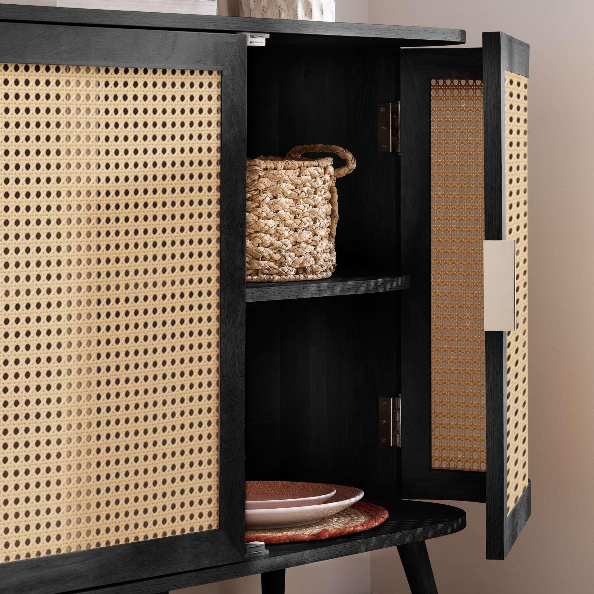 Black - Birlea - Noah 3 Door Sideboard - 7