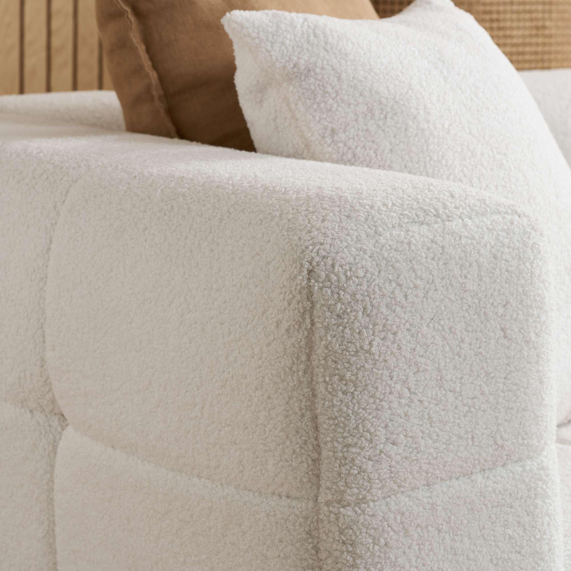 White Boucle - Birlea - Milo Modular Sofa Sets - 11