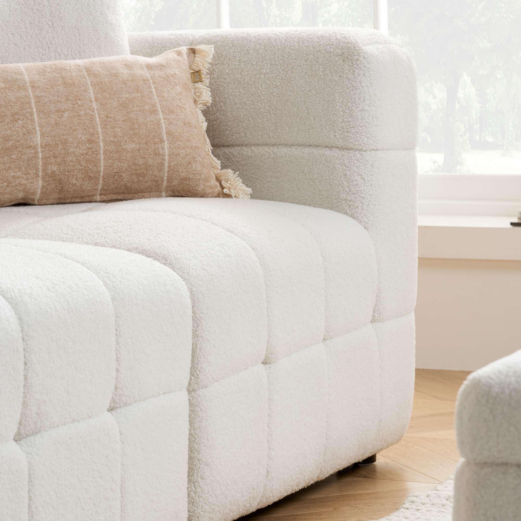 White Boucle - Birlea - Milo Modular Sofa Sets - 13