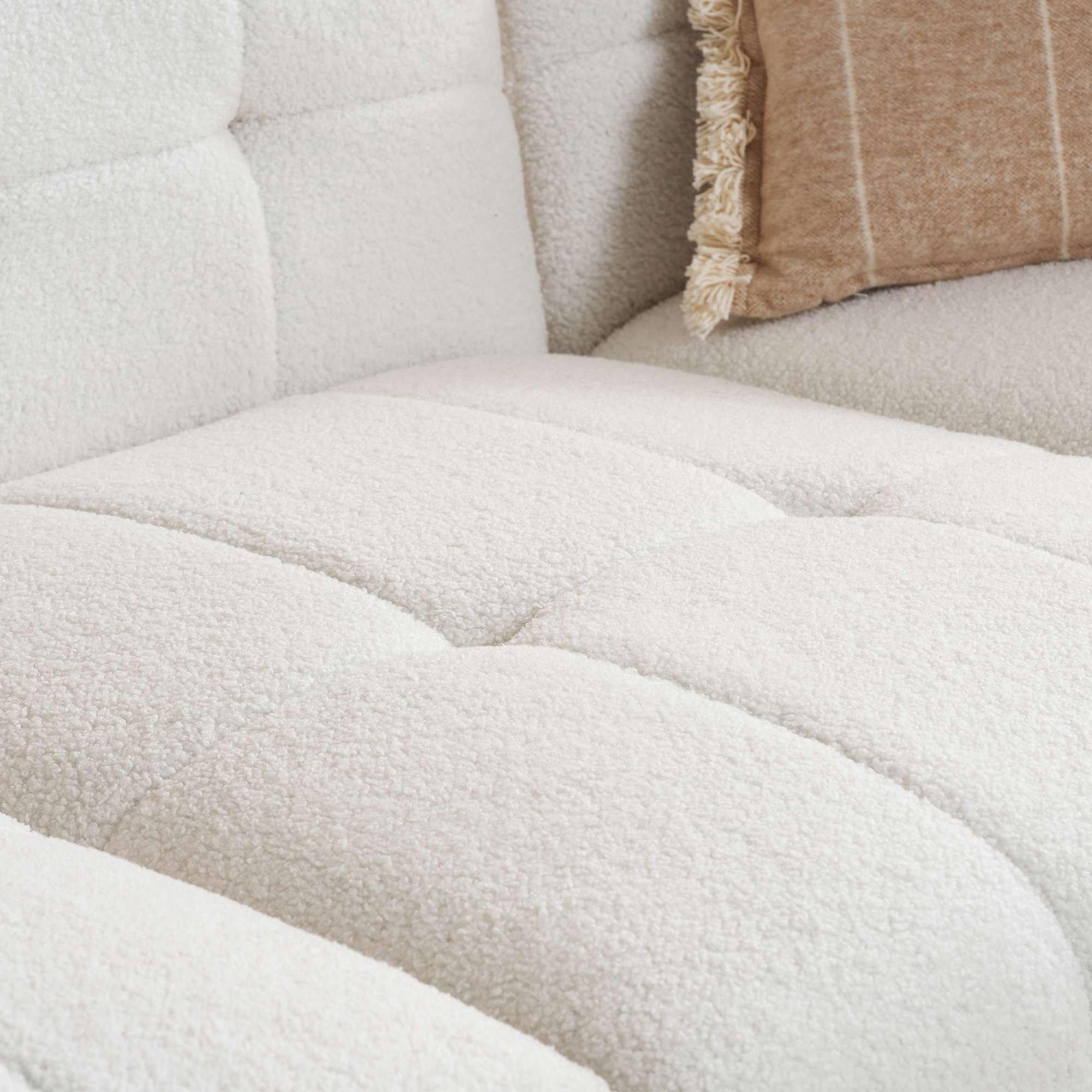 White Boucle - Birlea - Milo Modular Sofa Sets - 5