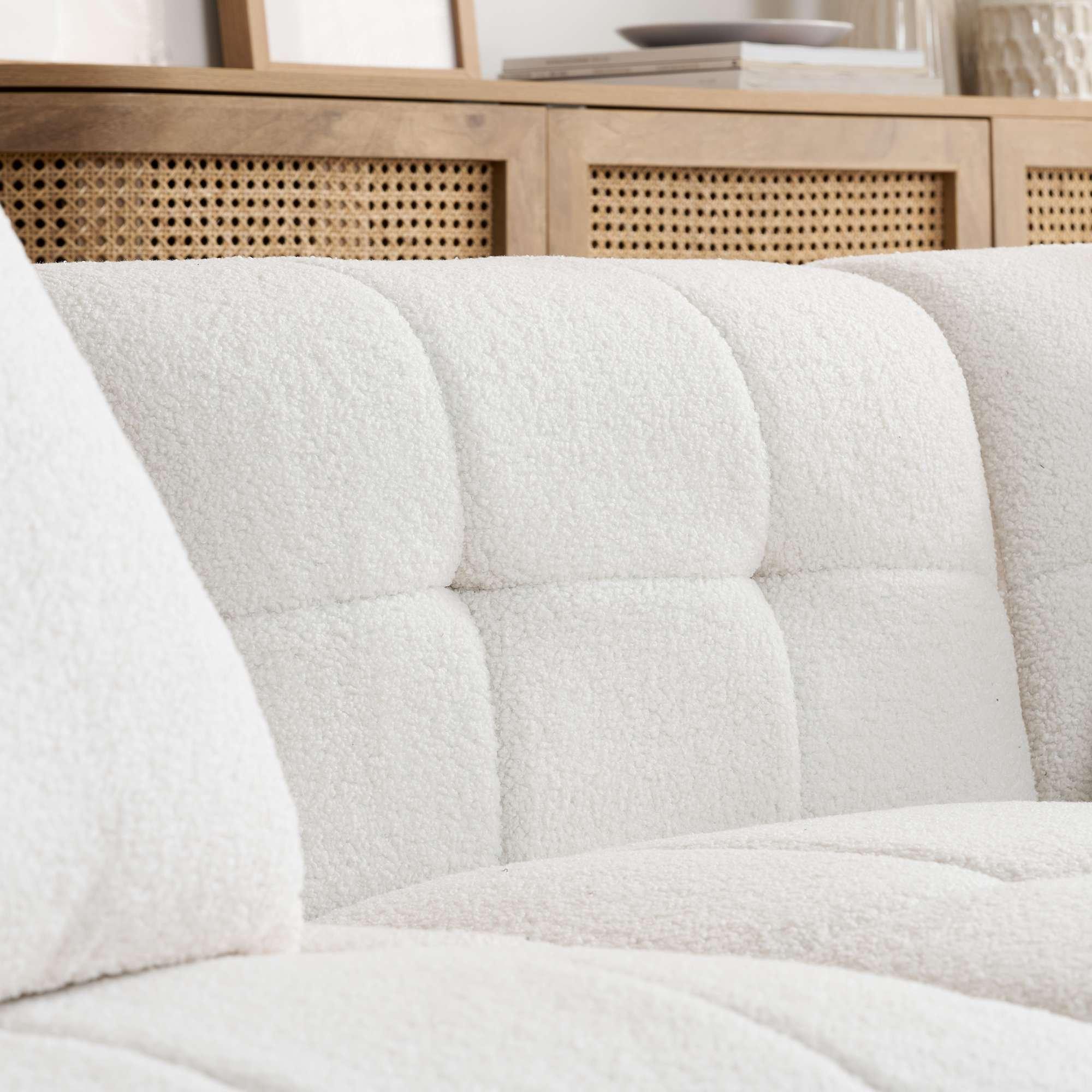 White Boucle - Birlea - Milo Modular Sofa Sets - 6