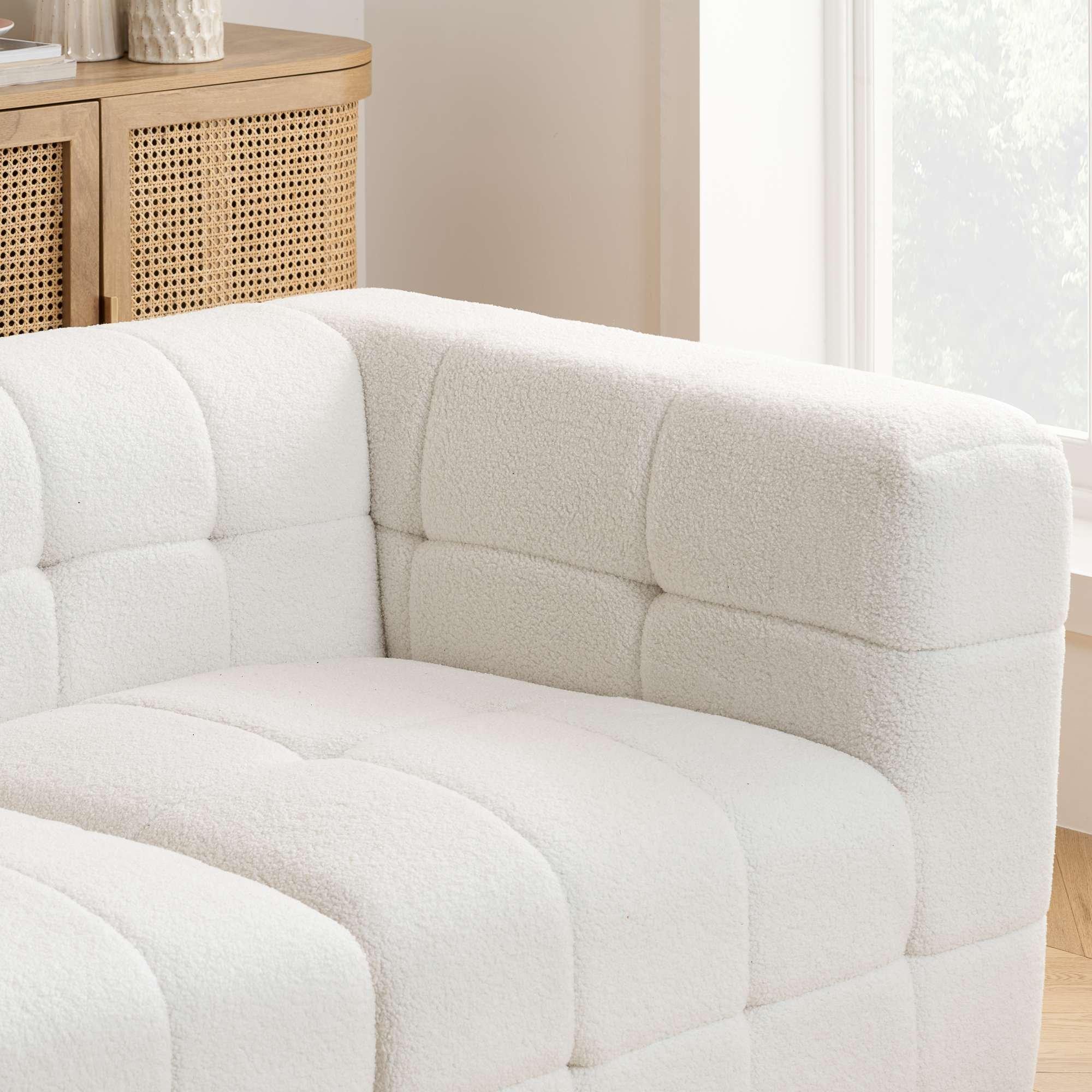 White Boucle - Birlea - Milo Modular Sofa Sets - 8