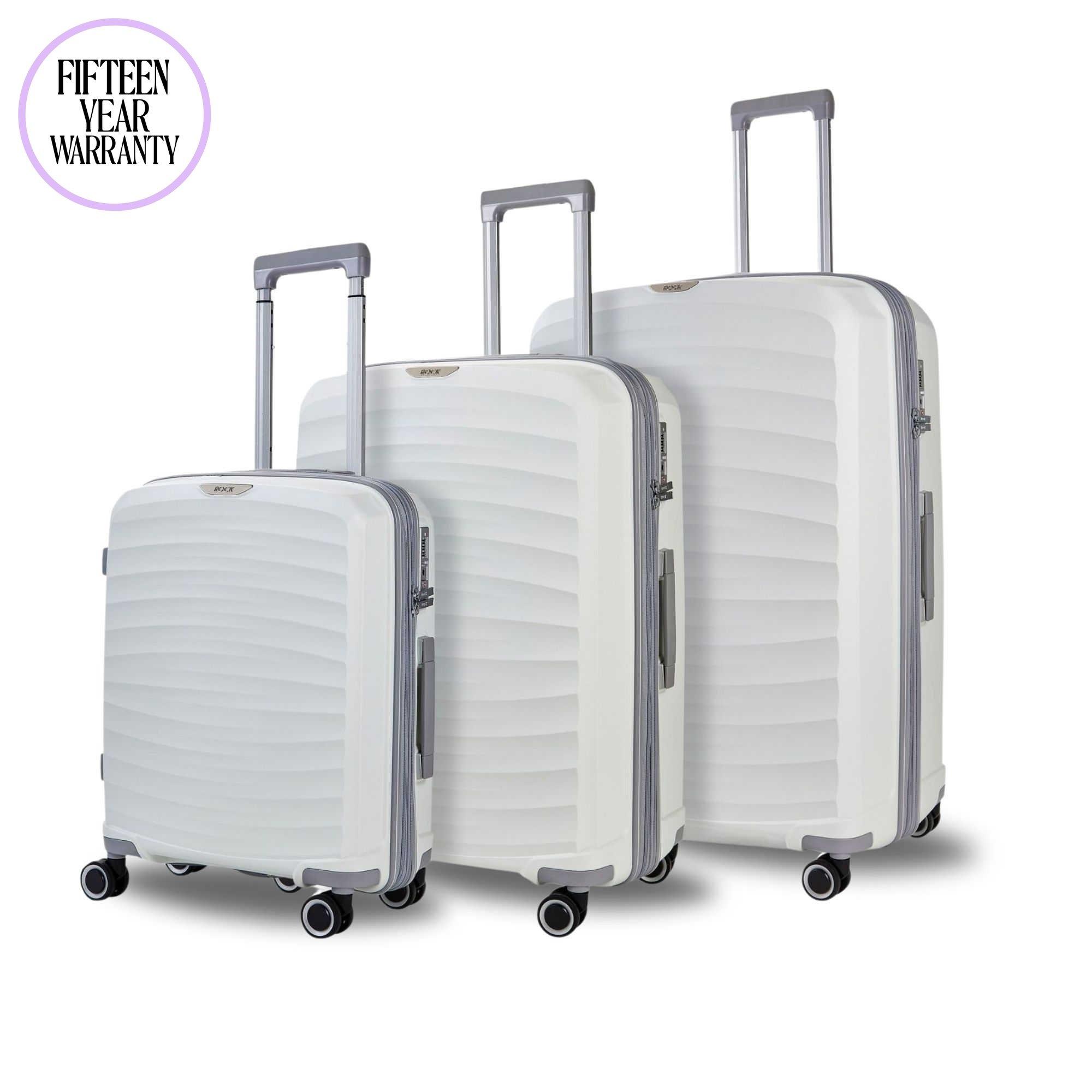 Rock  Sunwave Suitcase White - Large