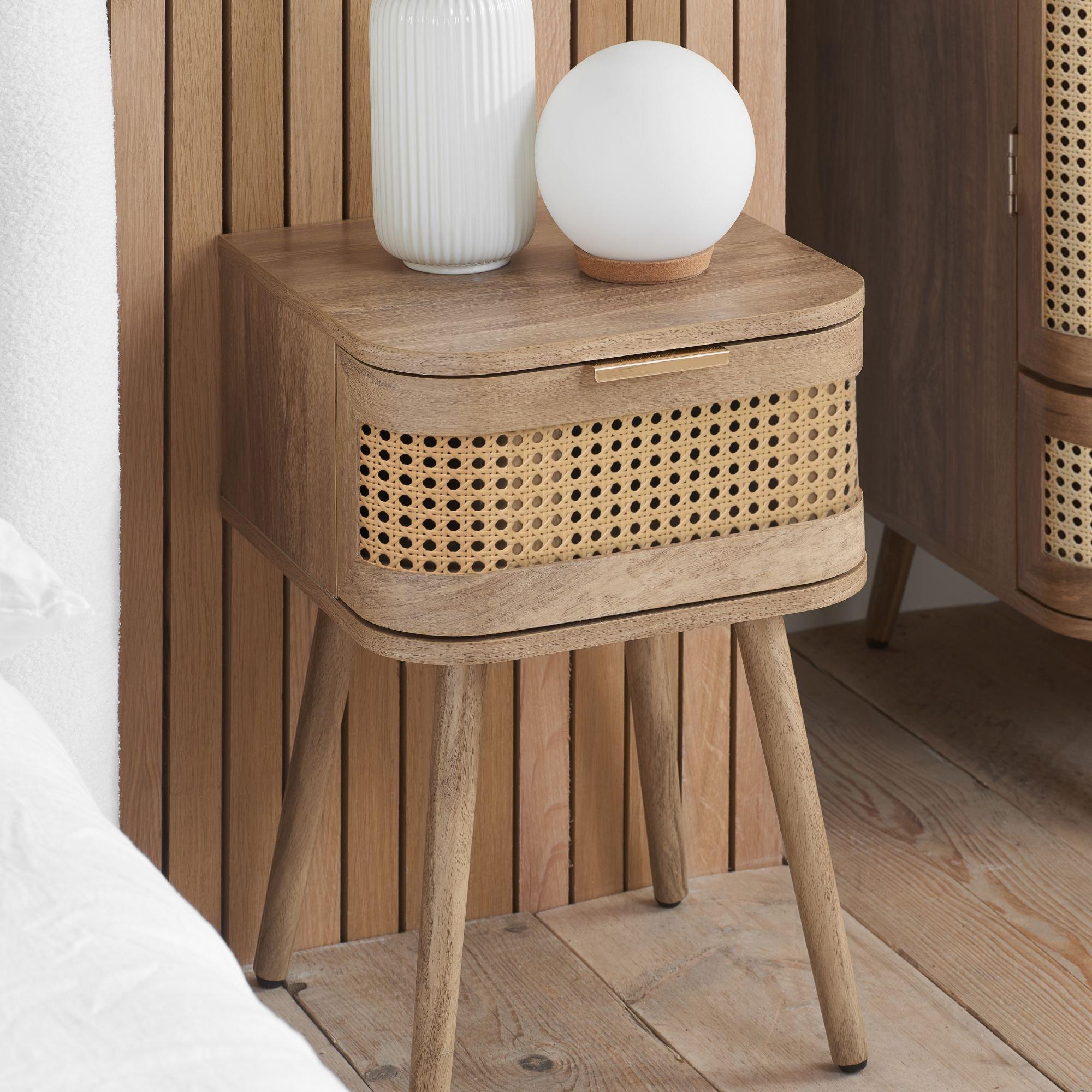 Oak - Birlea - Noah 1 Drawer Bedside - 1