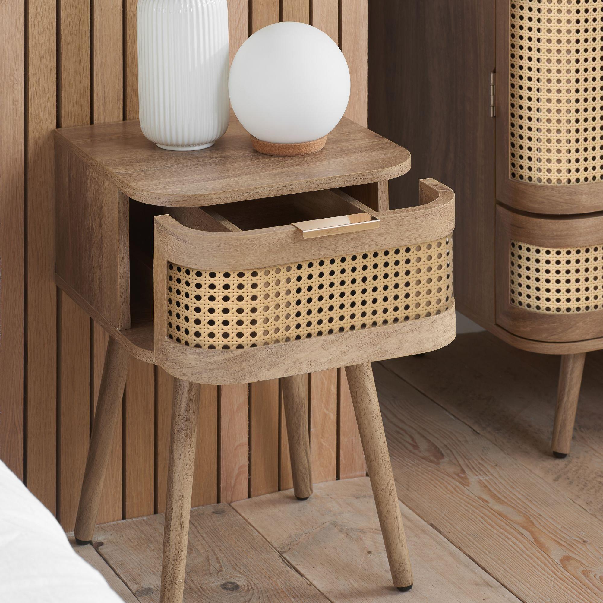 Oak - Birlea - Noah 1 Drawer Bedside - 2