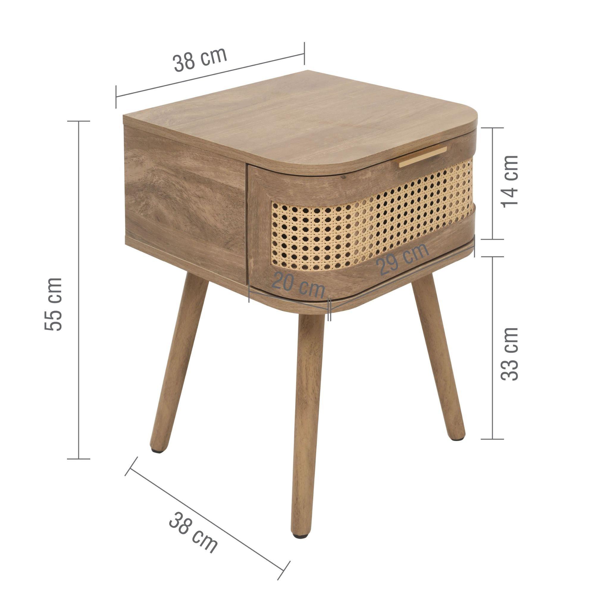 Oak - Birlea - Noah 1 Drawer Bedside - 8