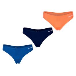 Reebok 3 Pack Thong Briefs Womens