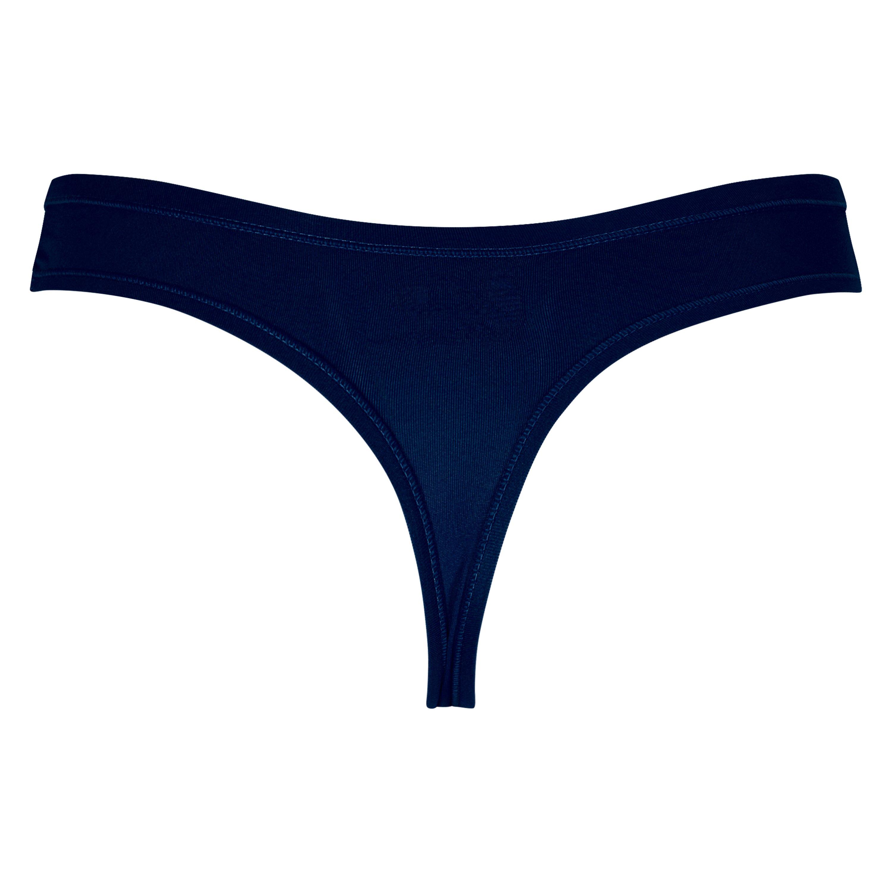 Mornarsko plava/Narančasta/Plava - Reebok - Pack Thong Underwear - 5