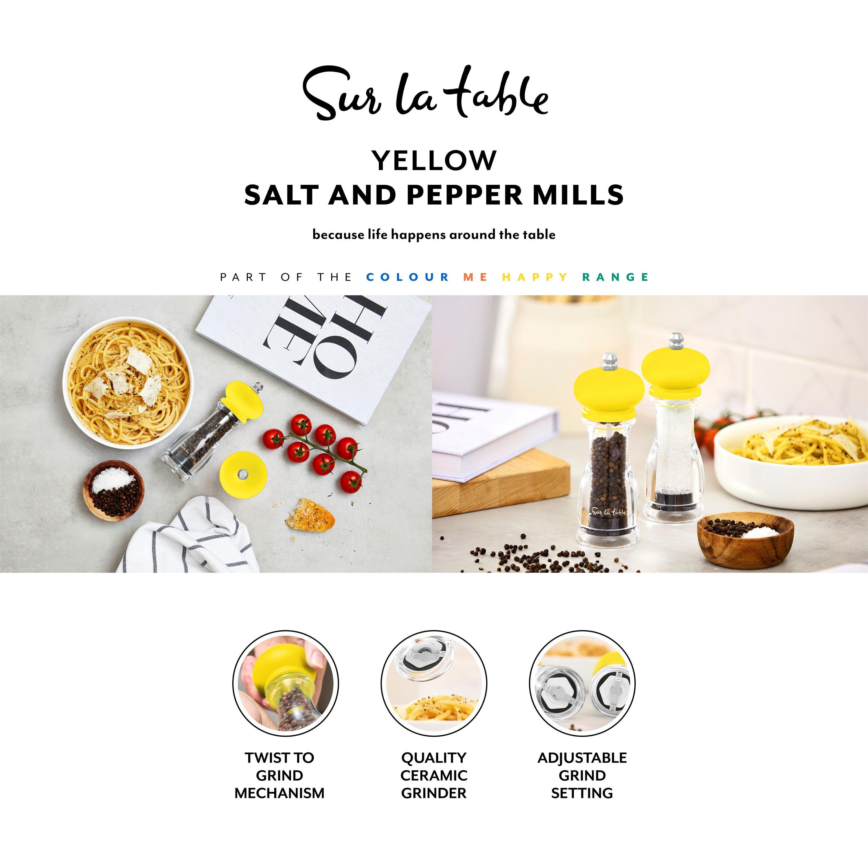 Yellow - SURLATABLE - 2pc Salt and Pepper Mill Set - 2
